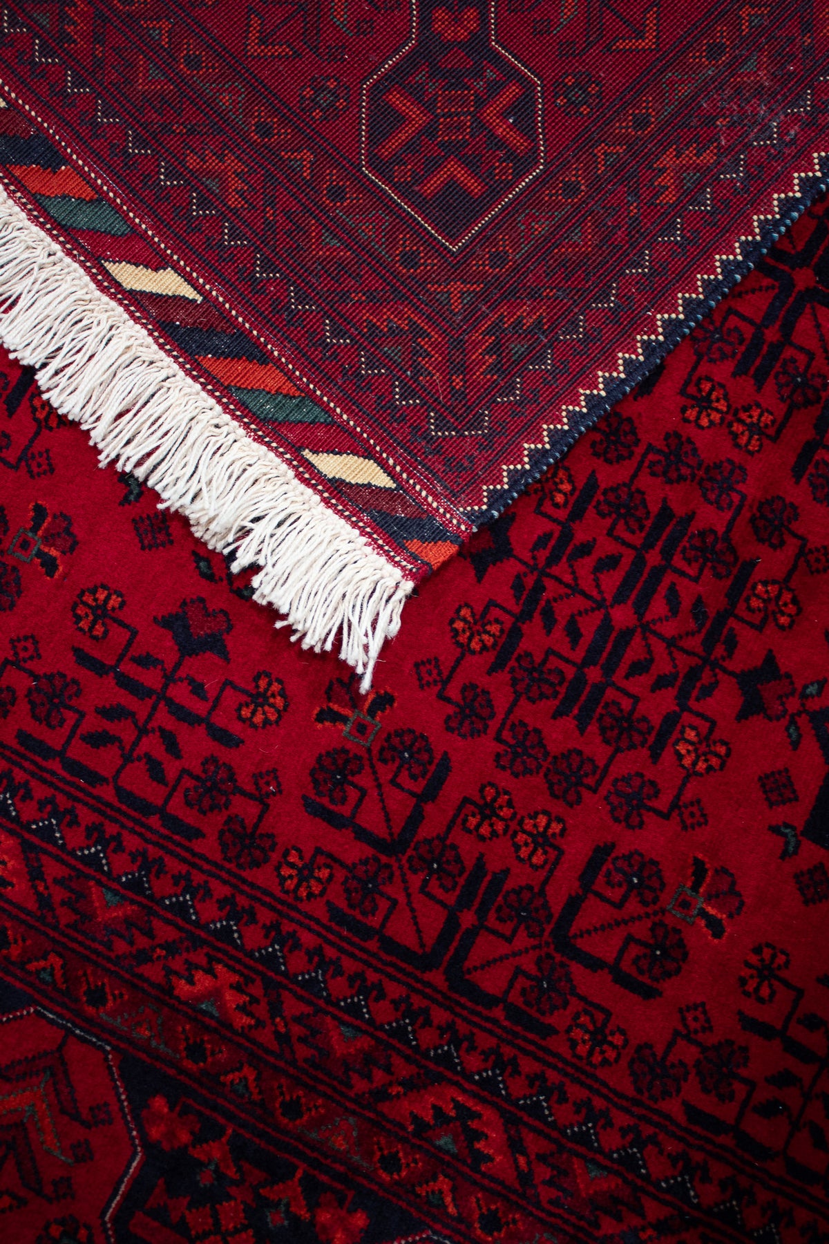 Alfombra Lana Anudada a mano Roja - 150x212cm