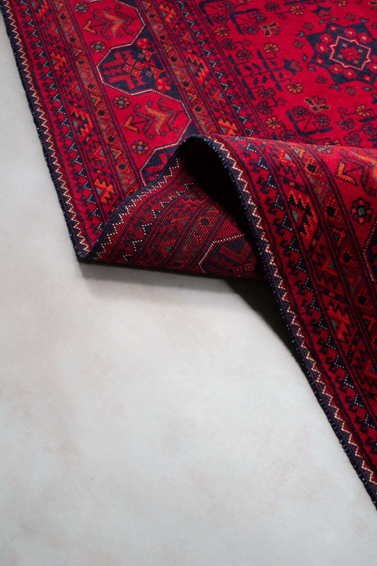 Alfombra Lana Anudada a mano Roja - 150x212cm
