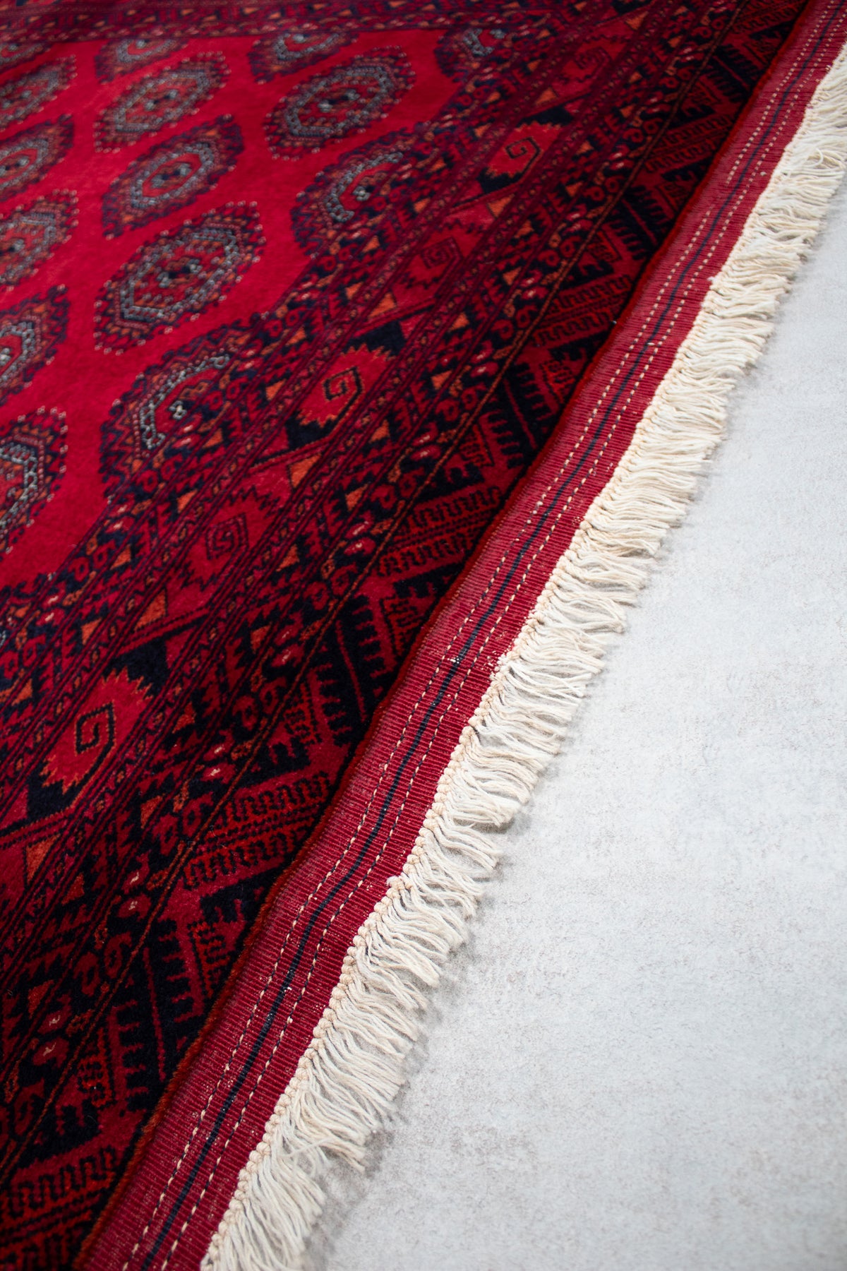 Alfombra Lana Anudada a mano Roja - 103x143cm