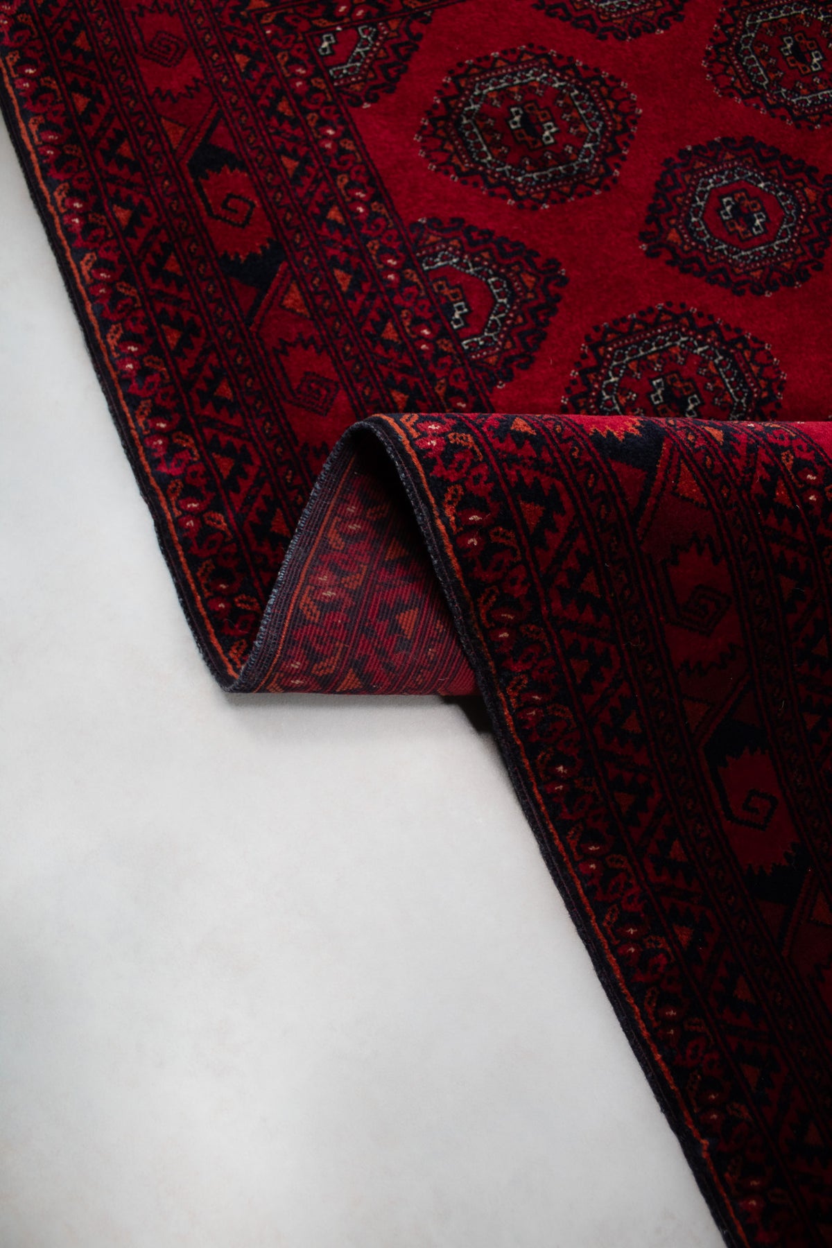 Alfombra Lana Anudada a mano Roja - 103x143cm