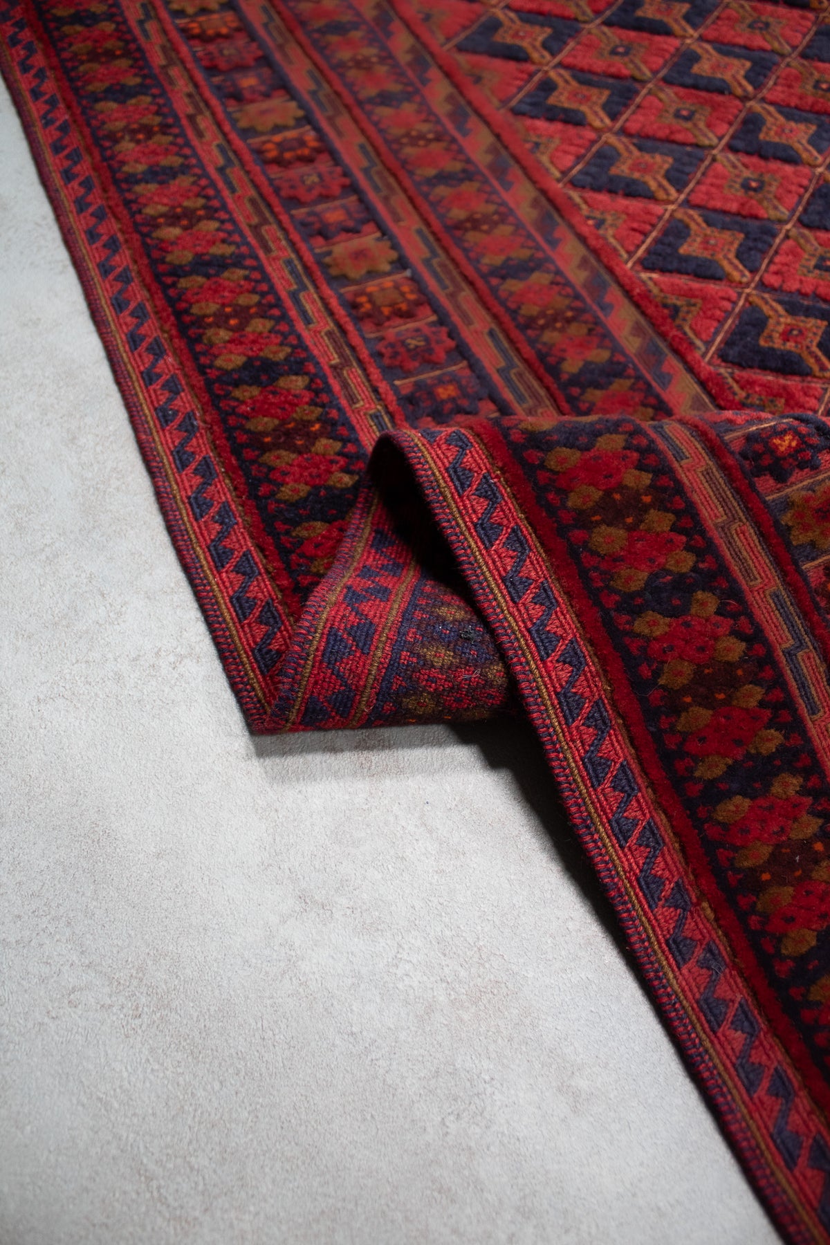 Alfombra Lana Anudada a mano Roja - 152x197cm