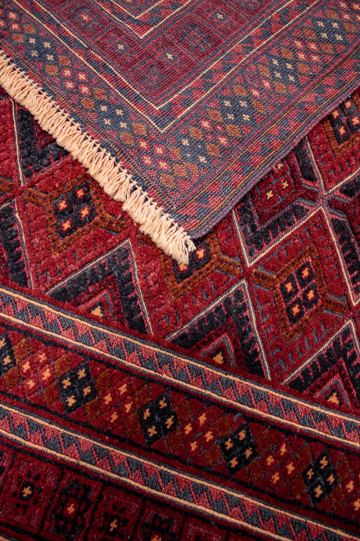 Alfombra Lana Anudada a mano Roja - 160x192cm