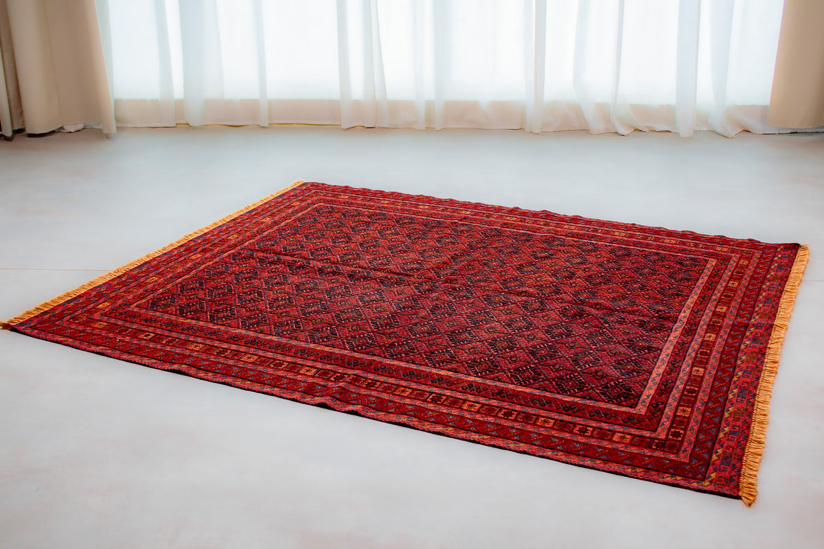 Teppich Wollte Handgeknüpfter Roter – 157x188cm