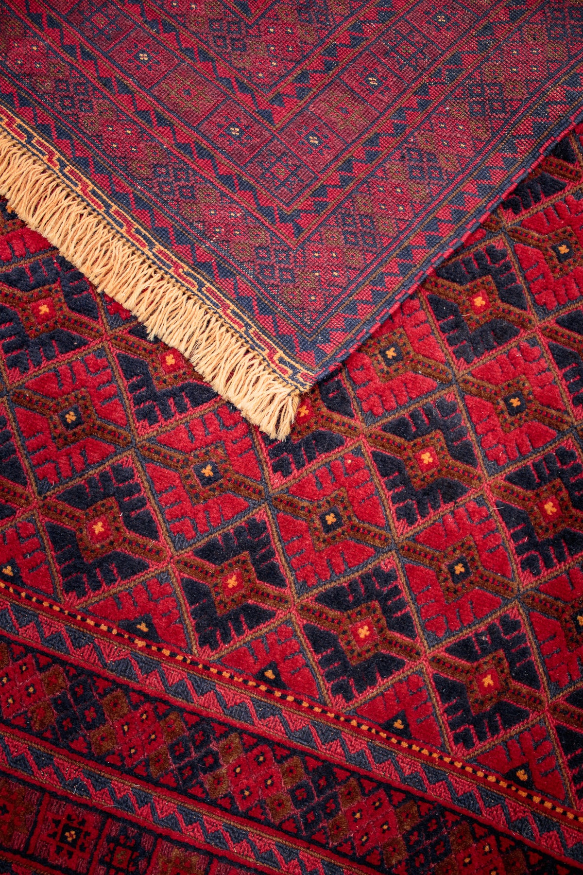 Alfombra Lana Anudada a mano Roja - 145x200cm