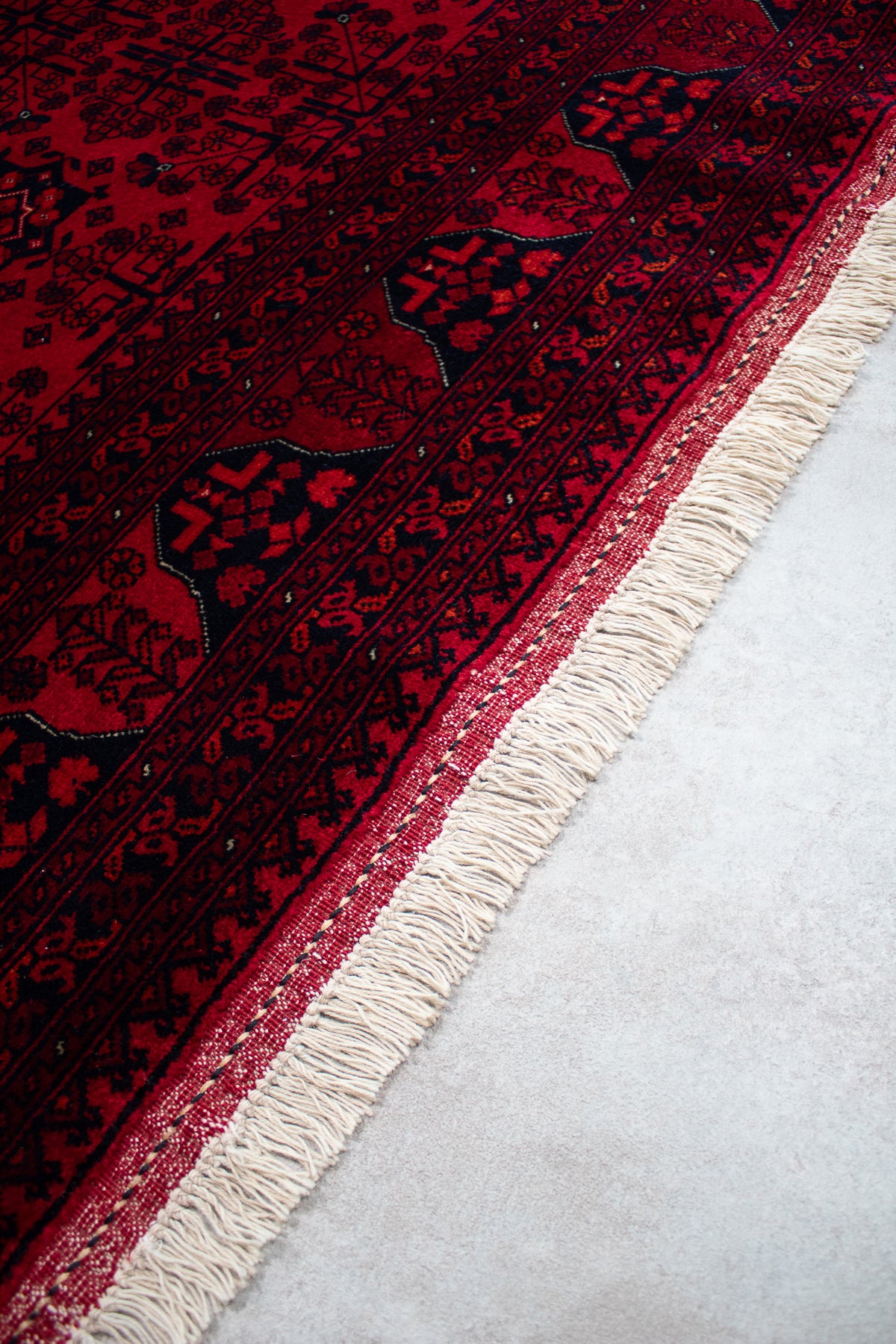 Alfombra Lana Anudada a mano Roja - 128x191cm