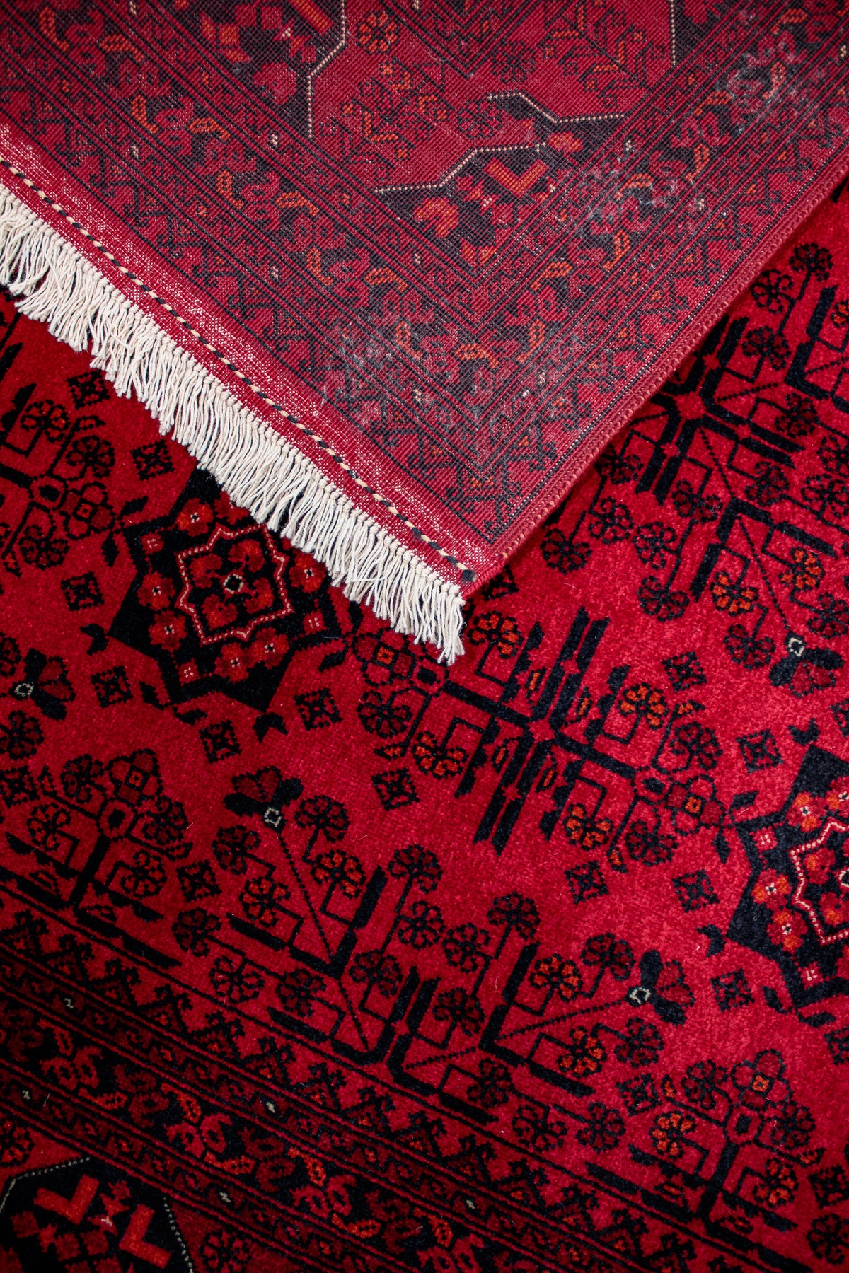 Alfombra Lana Anudada a mano Roja - 128x191cm