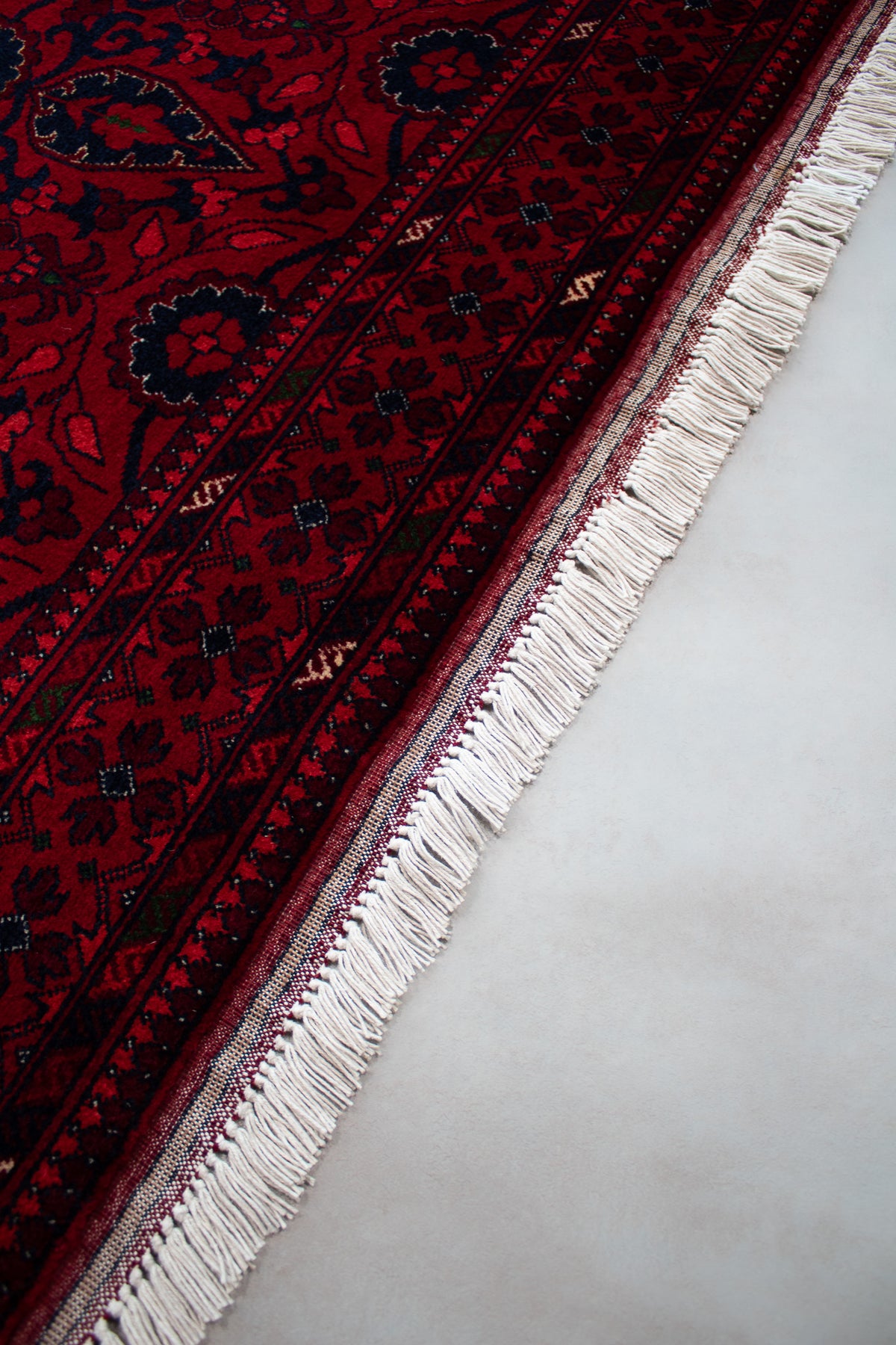 Alfombra Lana Anudada a mano Roja - 102x145cm