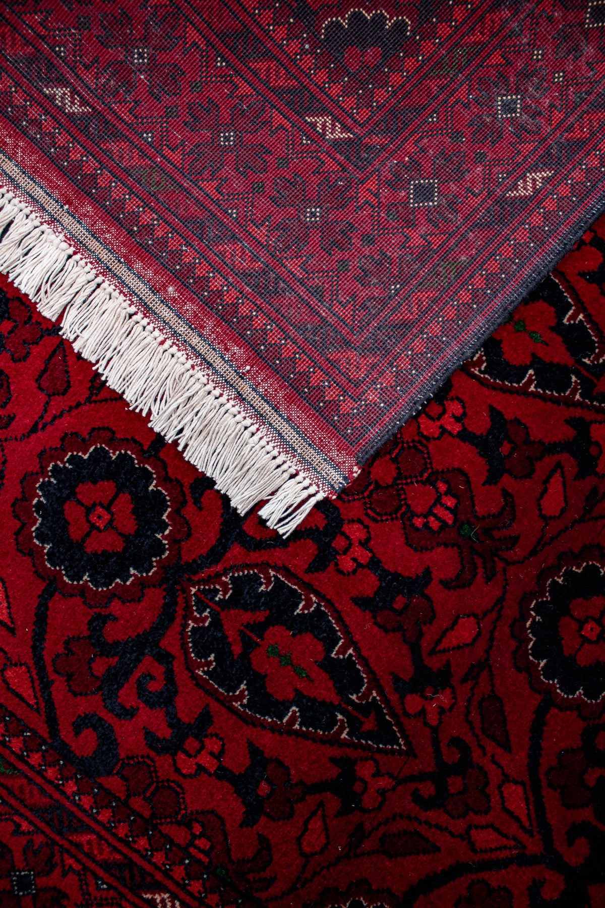 Alfombra Lana Anudada a mano Roja - 102x145cm