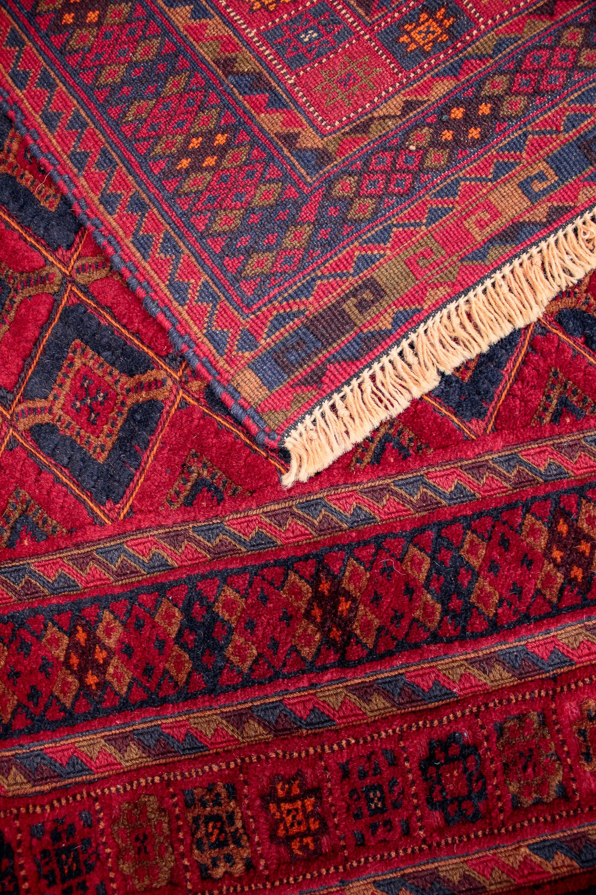 Alfombra Lana Anudada a mano Roja - 156x195cm