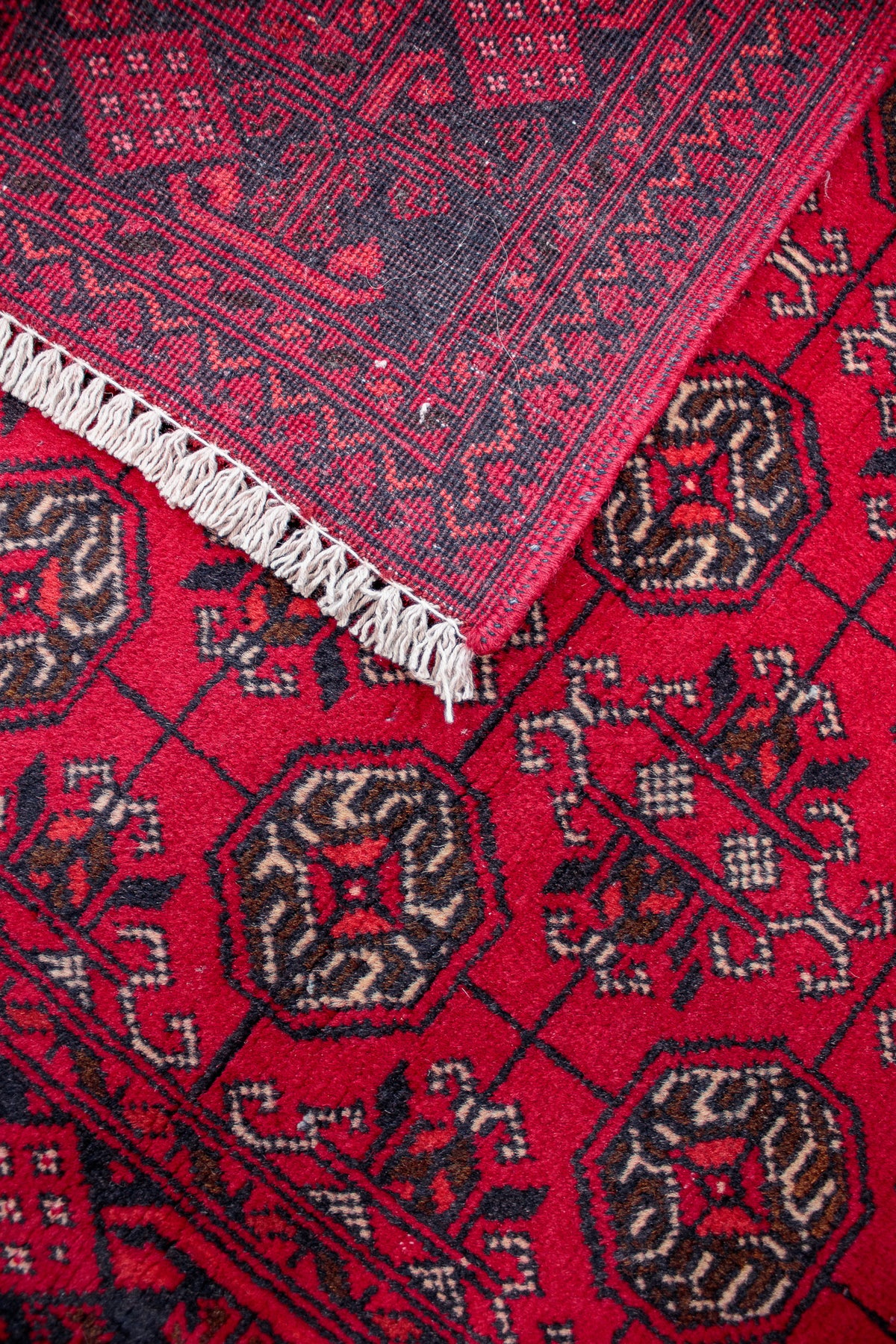 Alfombra Lana Anudada a mano Roja - 78x116cm