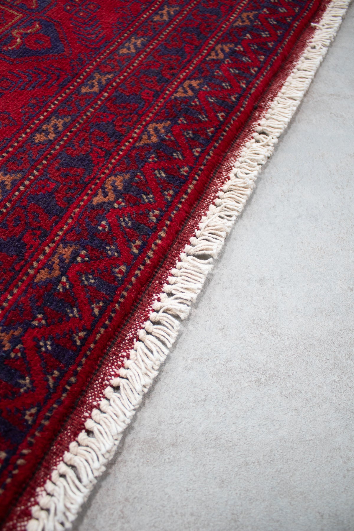 Alfombra Lana Anudada a mano Roja - 76x120cm