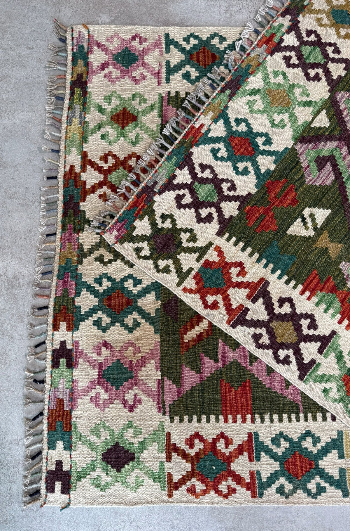 Alfombra Kilim Mai Mai 100% Lana - 99x160cm