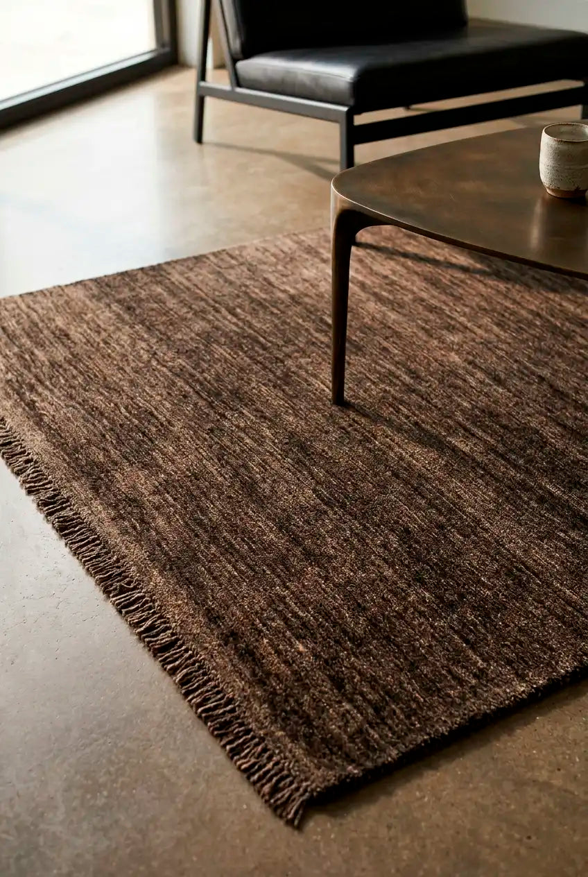 Teppich Moon Brown - Groß, Wolle, fürs Wohnzimmer