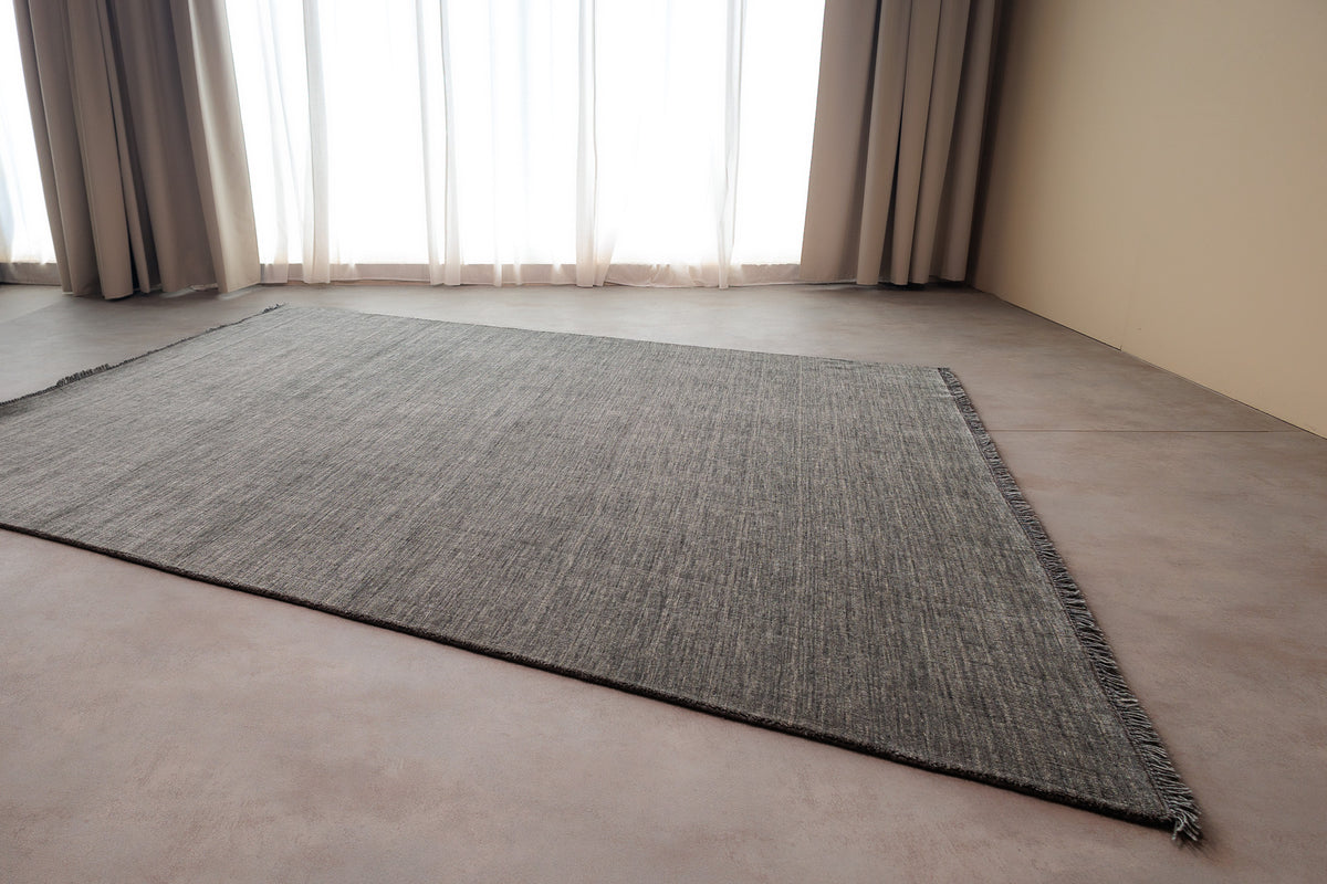 Teppich Moon Silver - Groß, Wolle, fürs Wohnzimmer