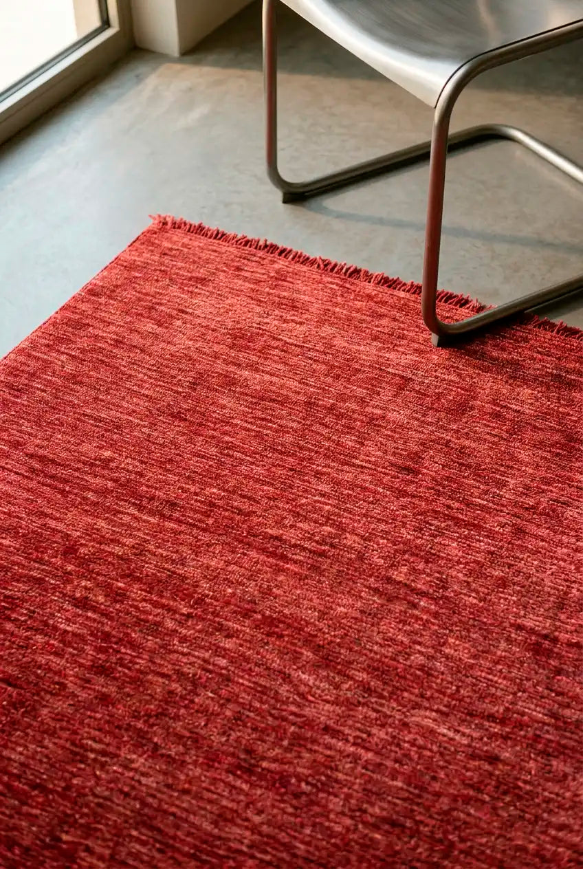 Teppich Moon Rot - Groß, Wolle, fürs Wohnzimmer