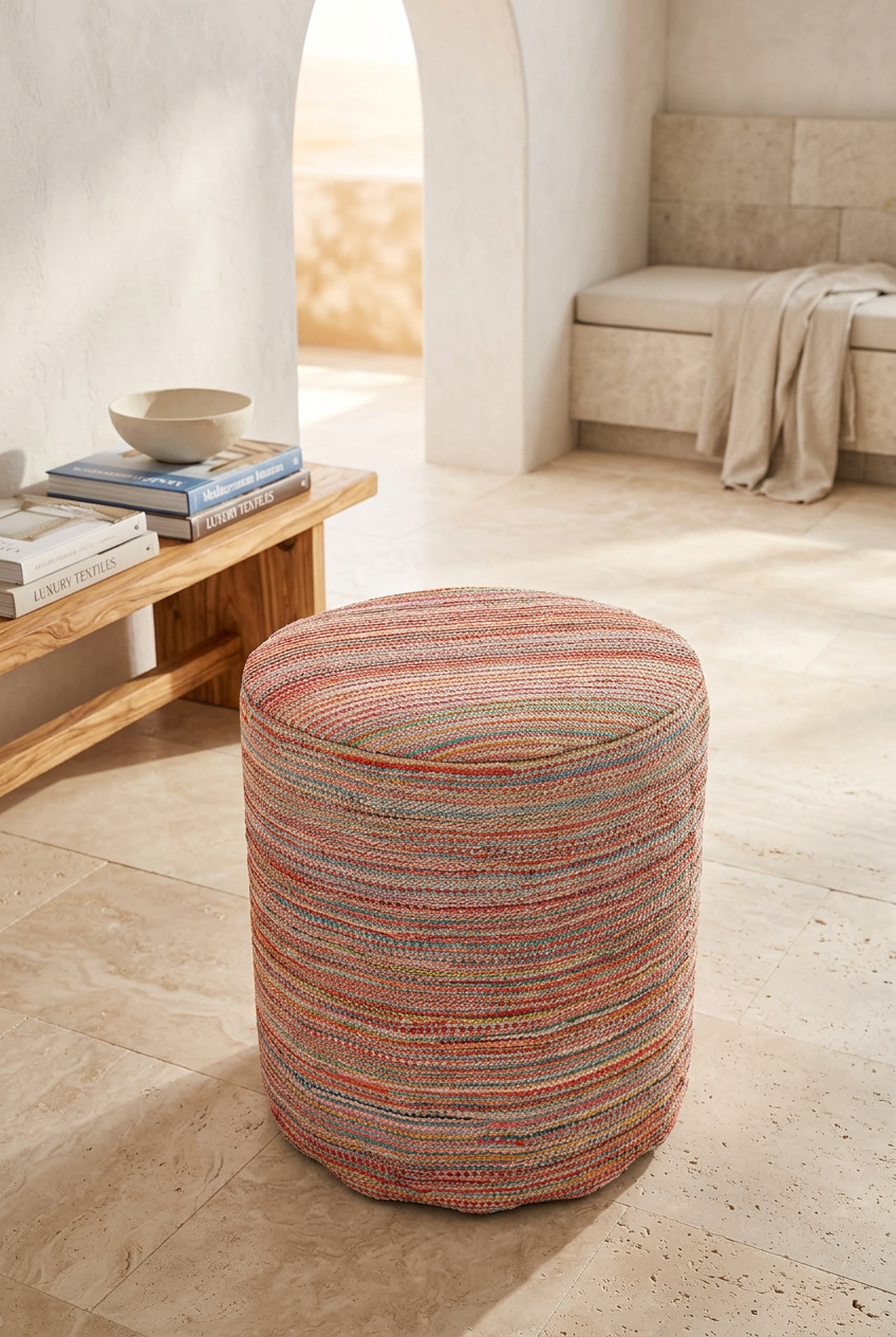 Puf Redondo Yakatoot - Multicolor - 37x42cm