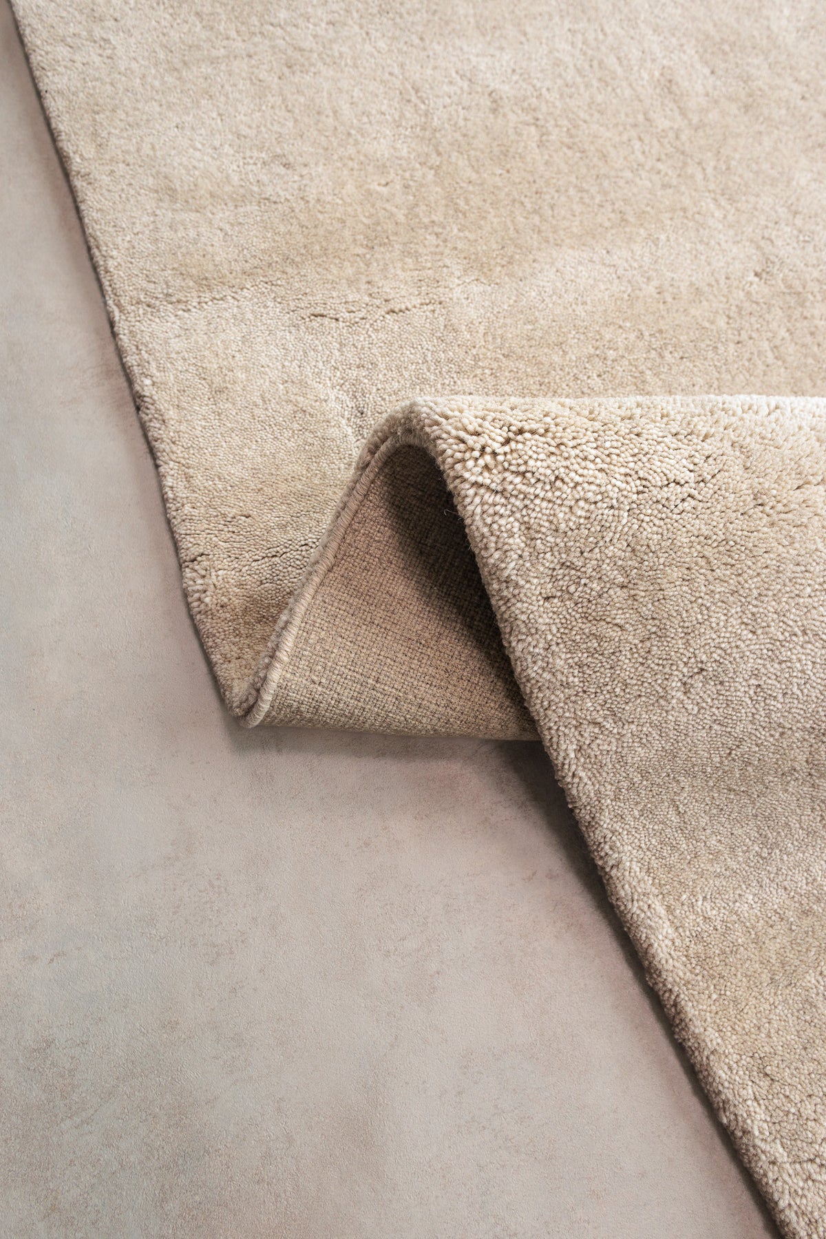 Teppich Perla Beige – 100 % Wolle für das Wohnzimmer