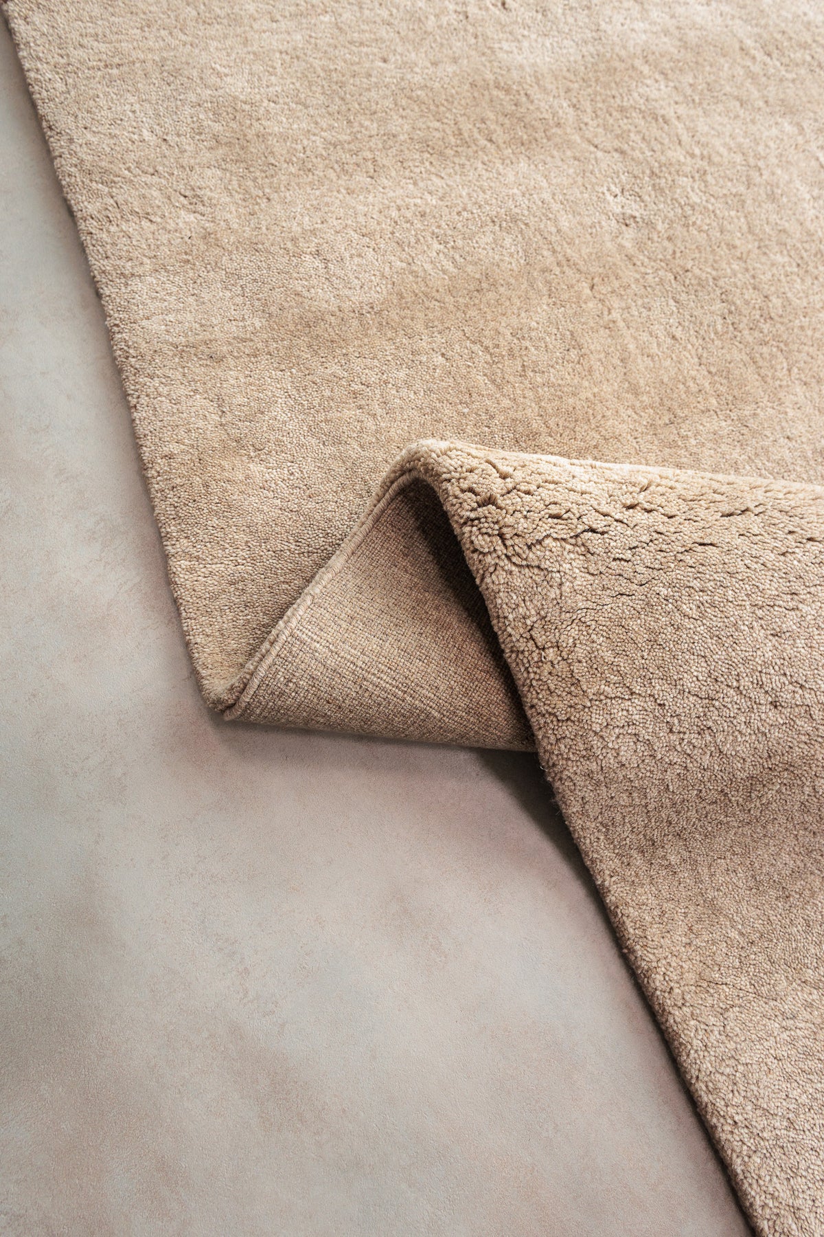 Teppich Perla Sand – 100 % Wolle für das Wohnzimmer