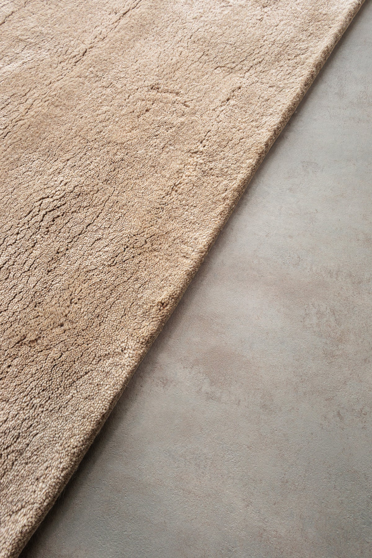 Teppich Perla Sand – 100 % Wolle für das Wohnzimmer