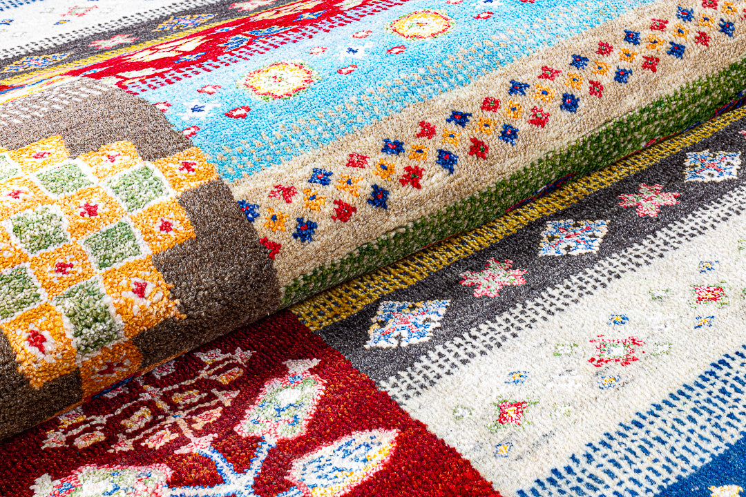 Alfombra Gabbeh Loribaft - de salón beige 172 x 240