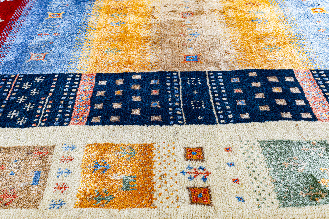 Alfombra Gabbeh Loribaft - de salón beige 175 x 246