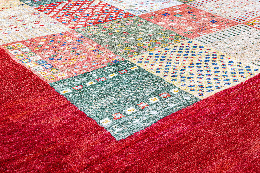 Alfombra Gabbeh Loribaft - de salón red 173 x 242