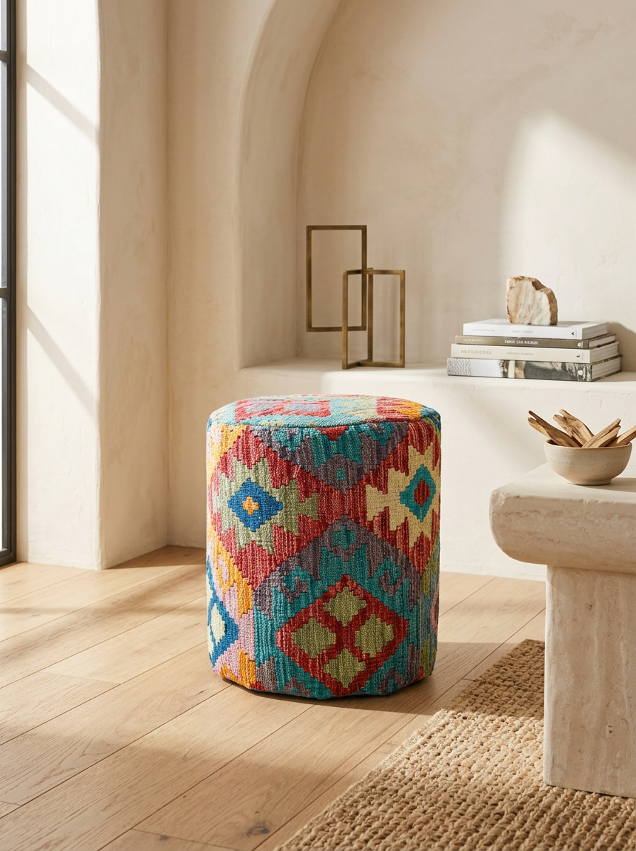 Puf Redondo Kilim Mai Mai - 37x42cm