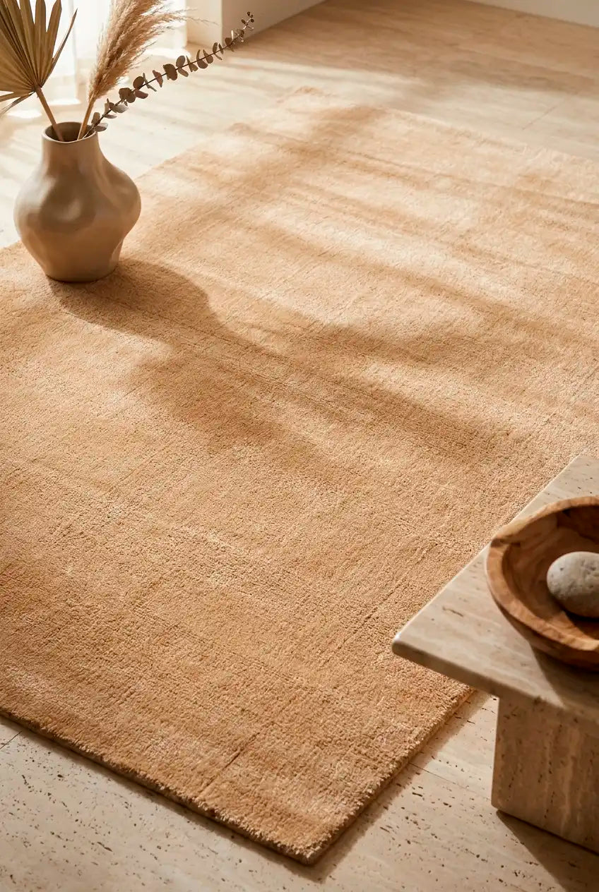 Teppich Togo Beige – Weicher Polyester-Teppich für das Wohnzimmer