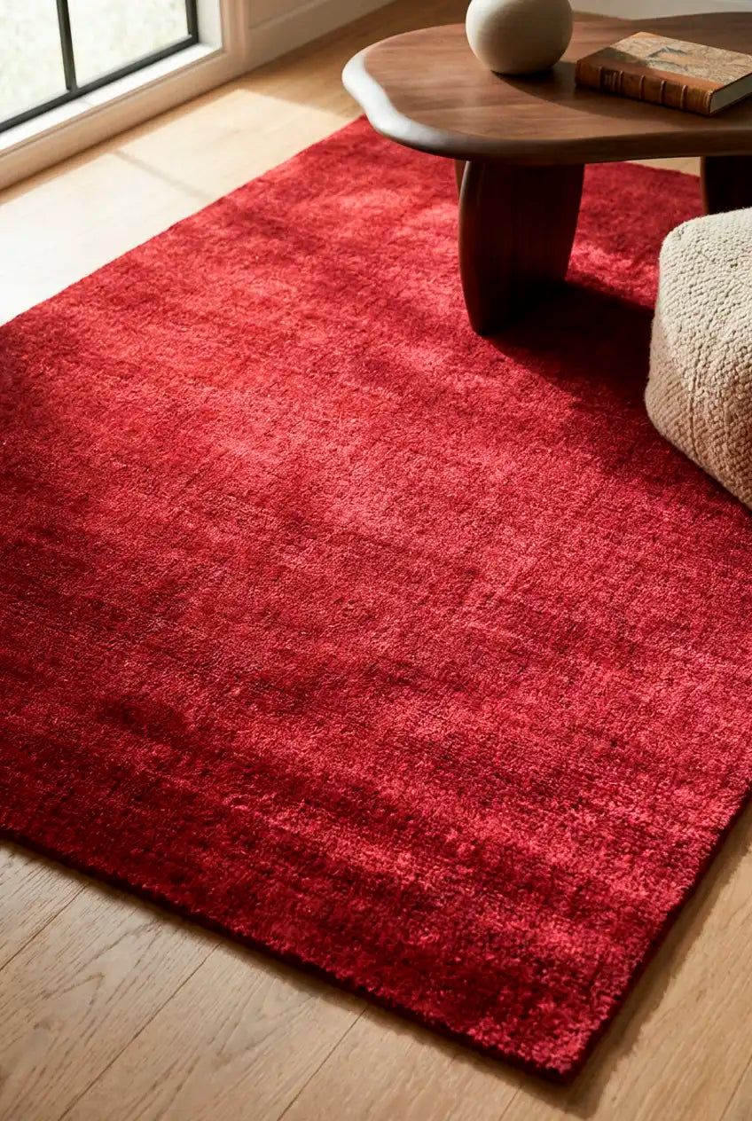 Teppich Togo Red – Weicher Polyester-Teppich für das Wohnzimmer