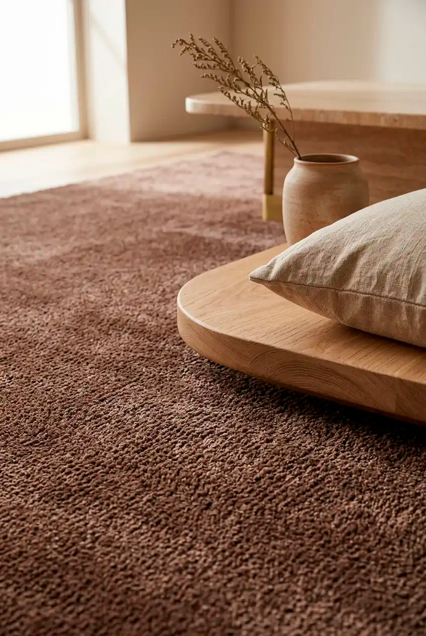 Teppich Togo Camel – Weicher Polyester-Teppich für das Wohnzimmer