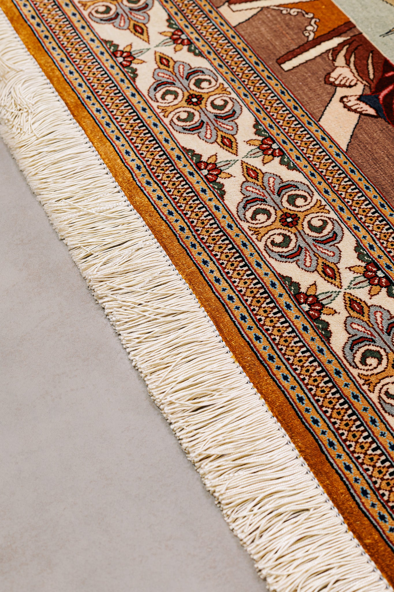 Alfombra Ghom de Seda Firmada - La Ultima Cena - 96 x 145 cm