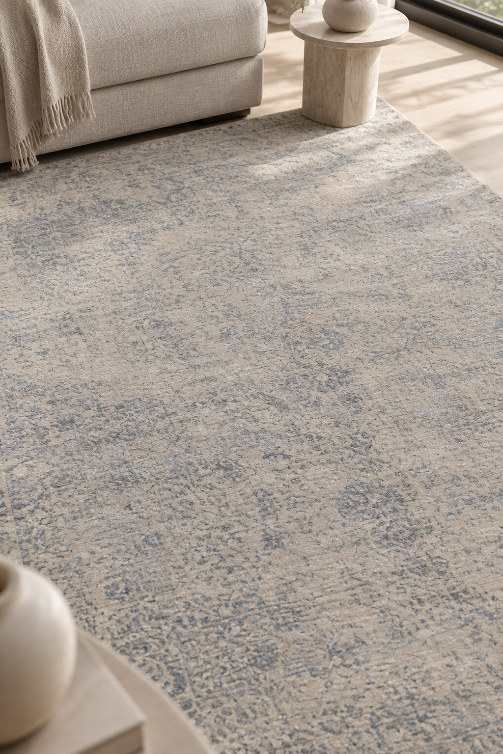 Galaxy Silver Rug – Viscose and Cotton, 237x300 cm