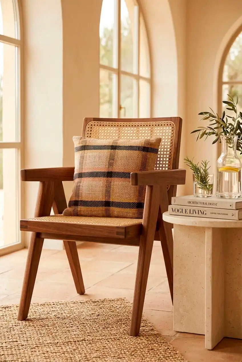 AA 1770 Natural Blue Cushion - Small Square 45x45cm