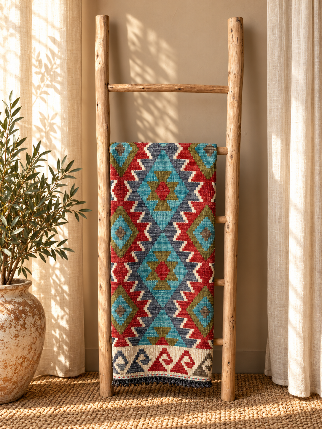 Alfombra Kilim Mai Mai 100% Lana - 100x151