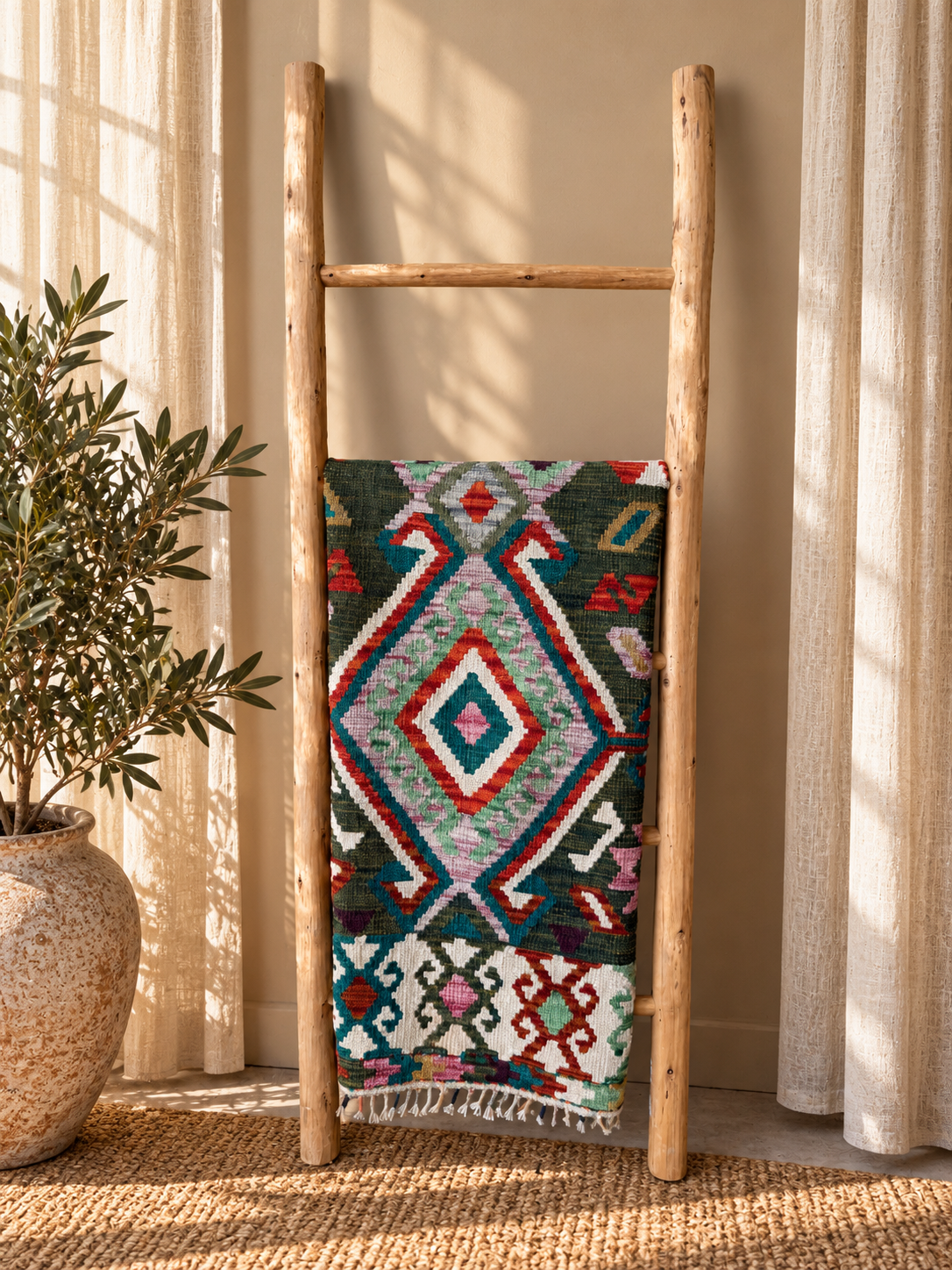 Alfombra Kilim Mai Mai 100% Lana - 99x160cm