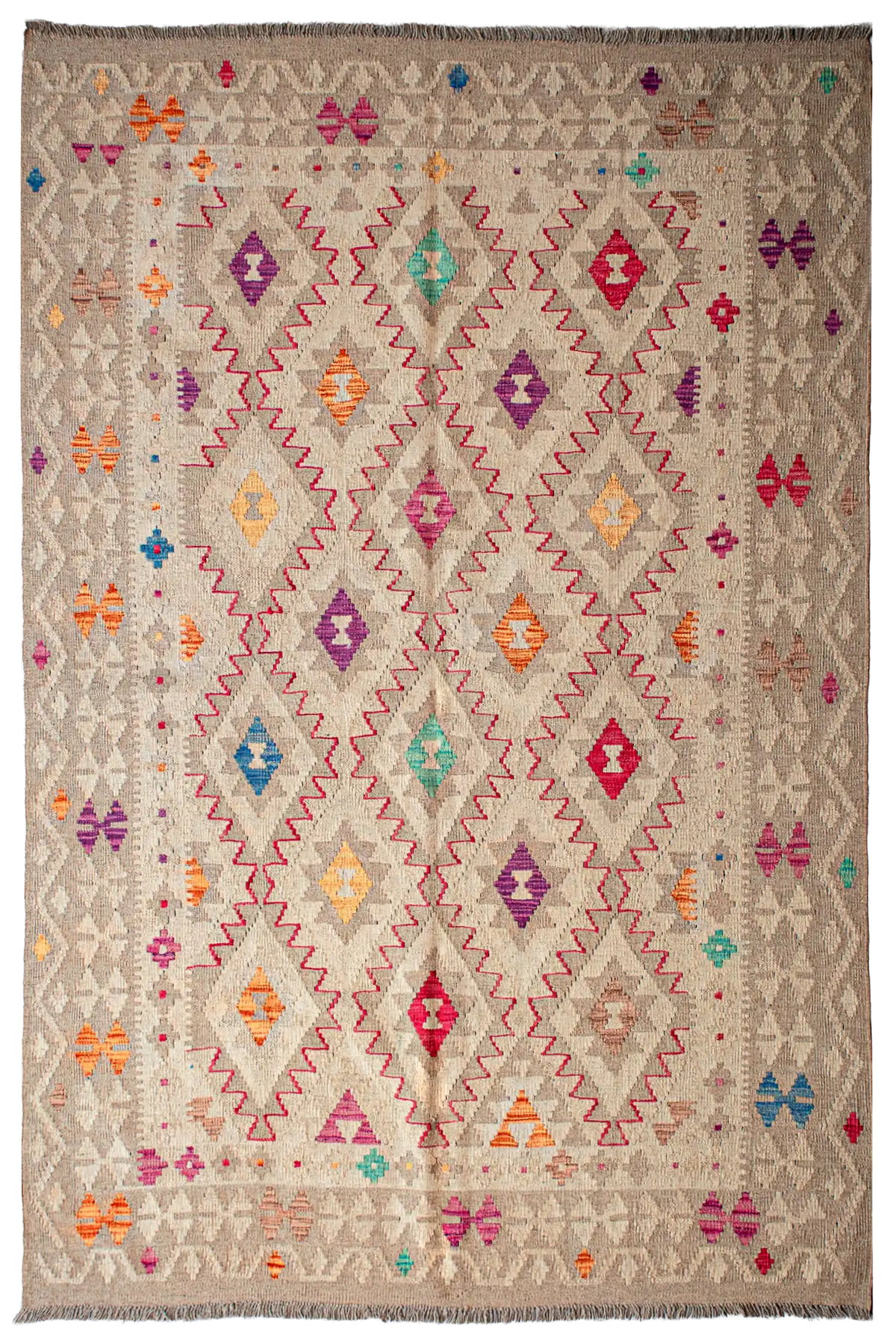 Teppich Kelim Mai Mai - 100 % Wolle - 173x236cm