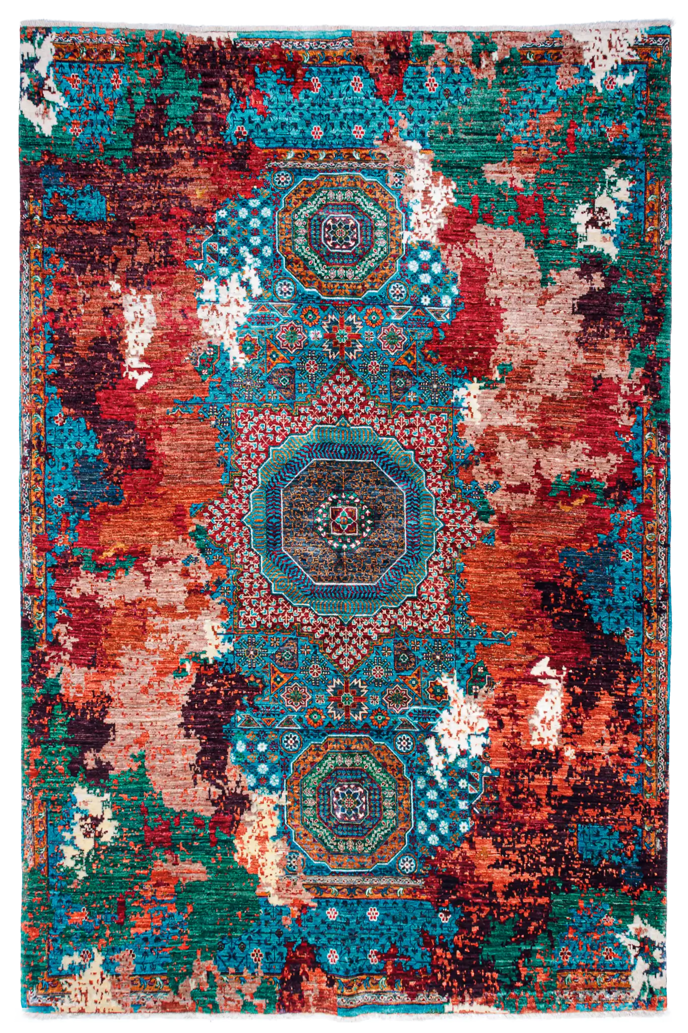 Alfombra Mamluk - para Salón Artesanal Multicolor 172 x 235 cm