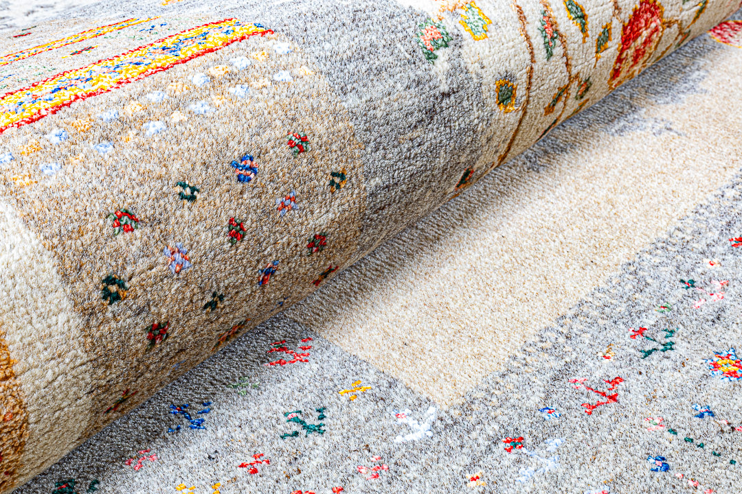 Alfombra Gabbeh Loribaft - de salón Beige 175 x 247