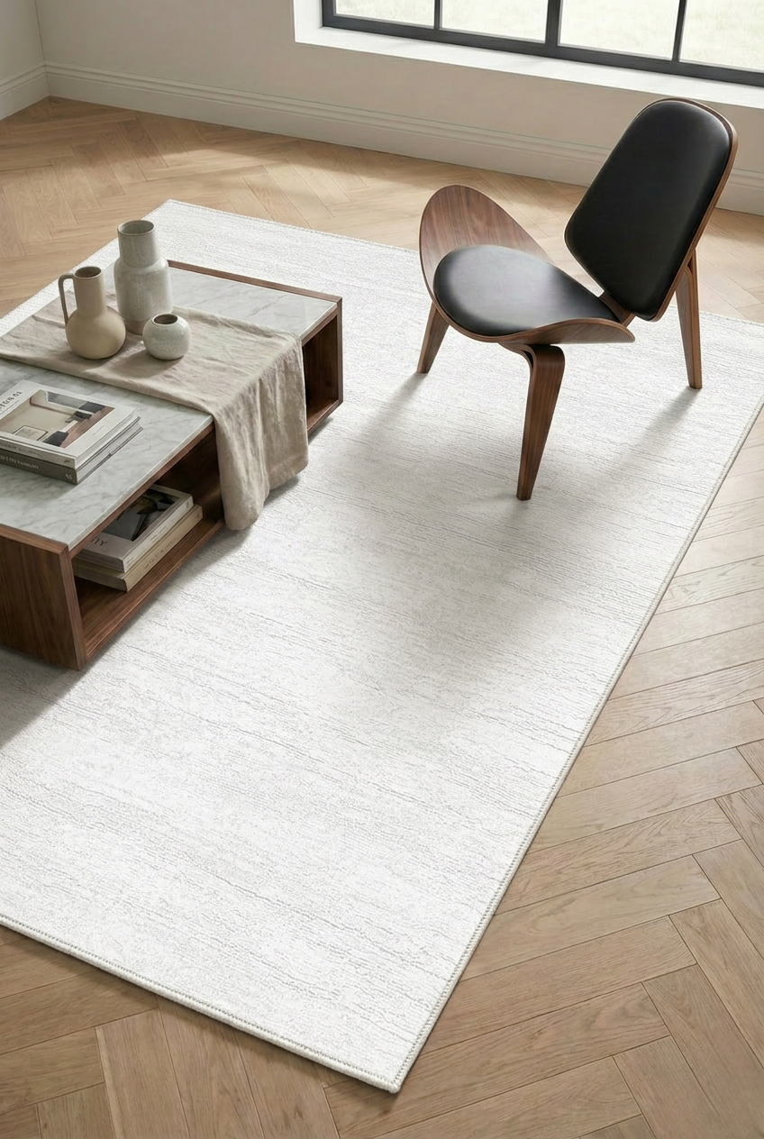 Teppich Premier White - für das Wohnzimmer, Rechteckig