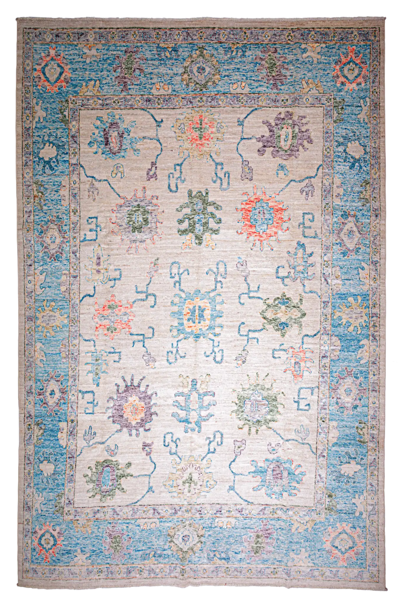 Alfombra Oushak - Beige en Lana 247 x 303 cm