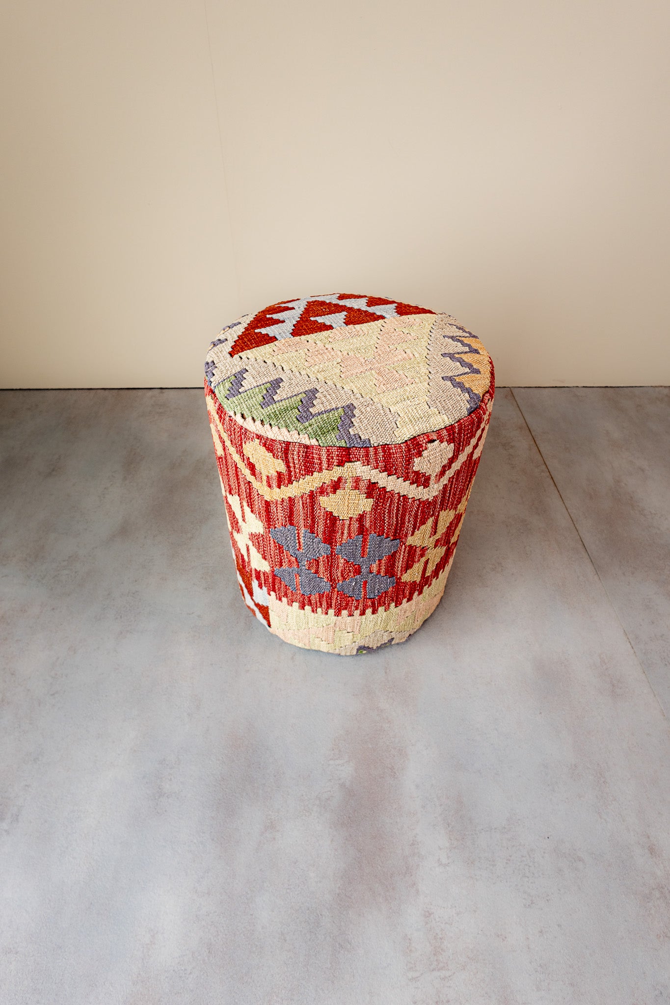 Pouf Rund Kilim Mai Mai - masse 37x42cm