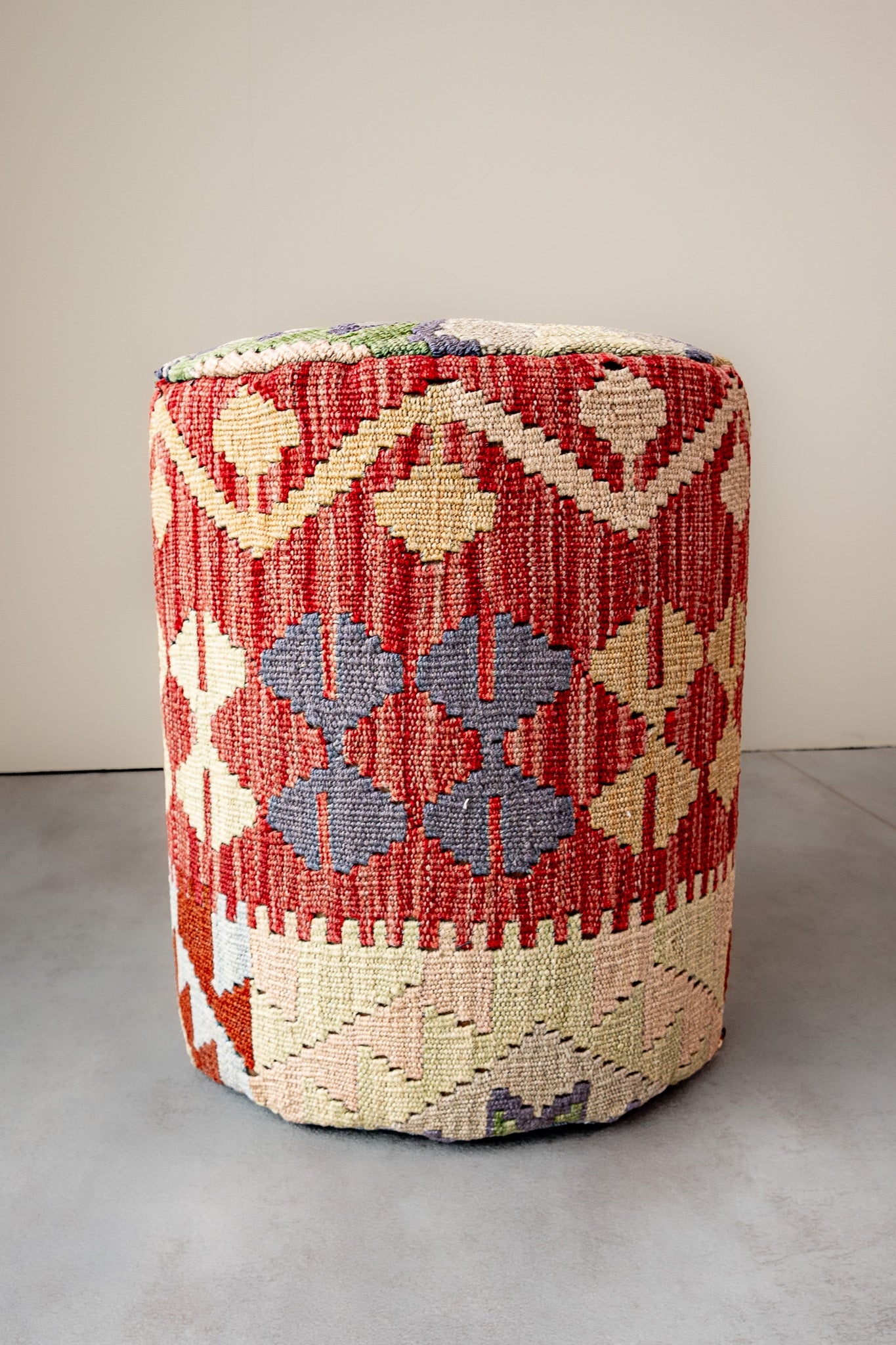 Pouf Rund Kilim Mai Mai - masse 37x42cm
