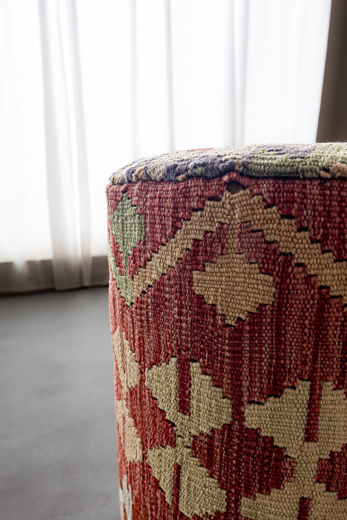 Pouf Rund Kilim Mai Mai - masse 37x42cm