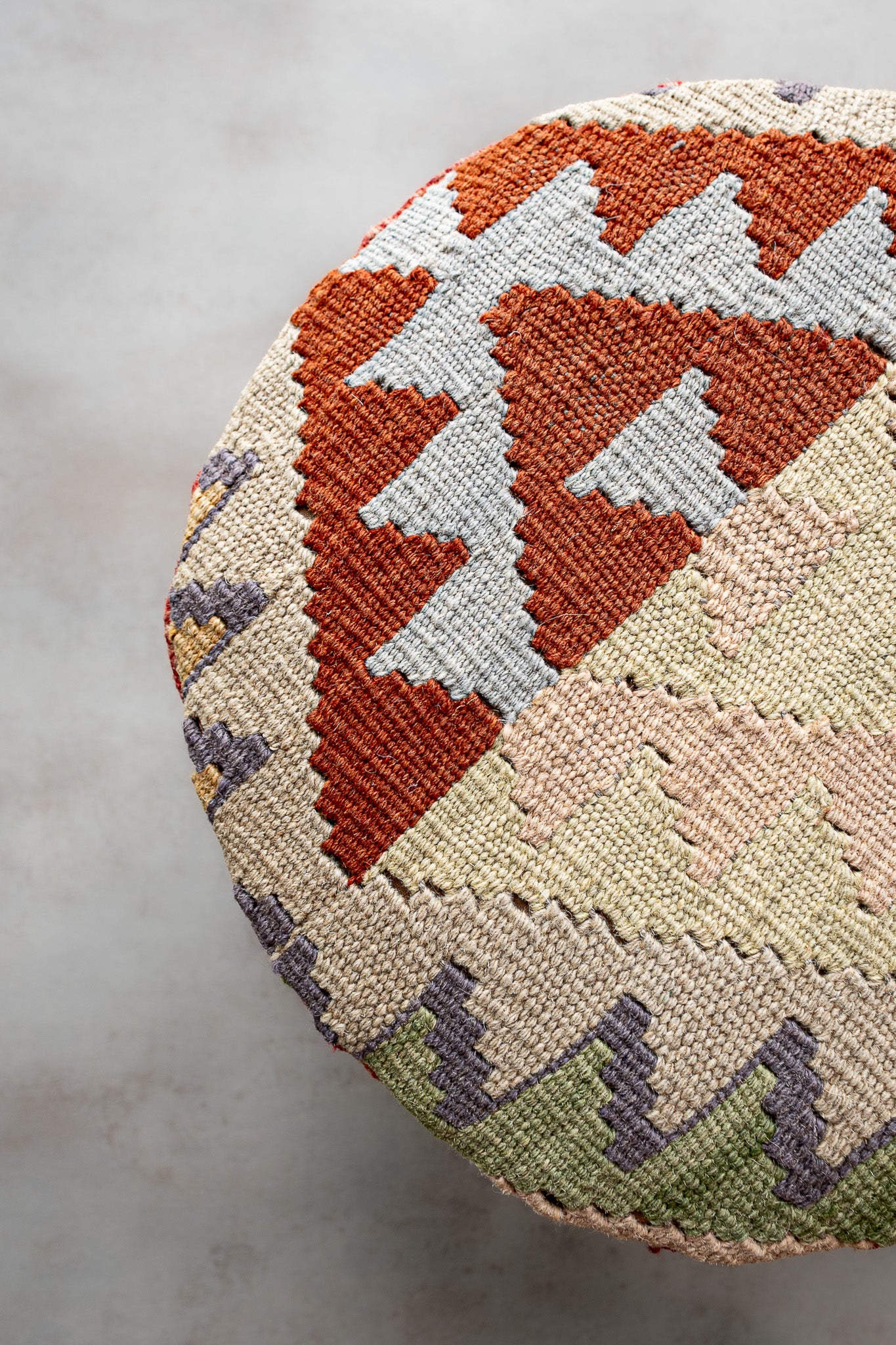 Pouf Rund Kilim Mai Mai - masse 37x42cm