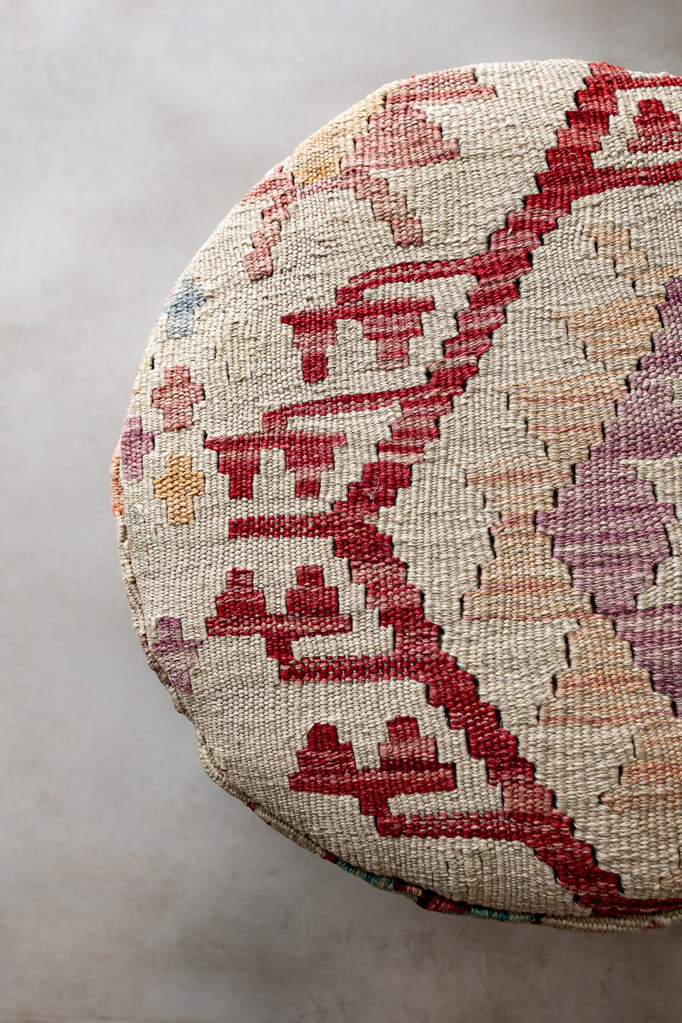 Pouf Rund Kilim Mai Mai - masse 37x42cm