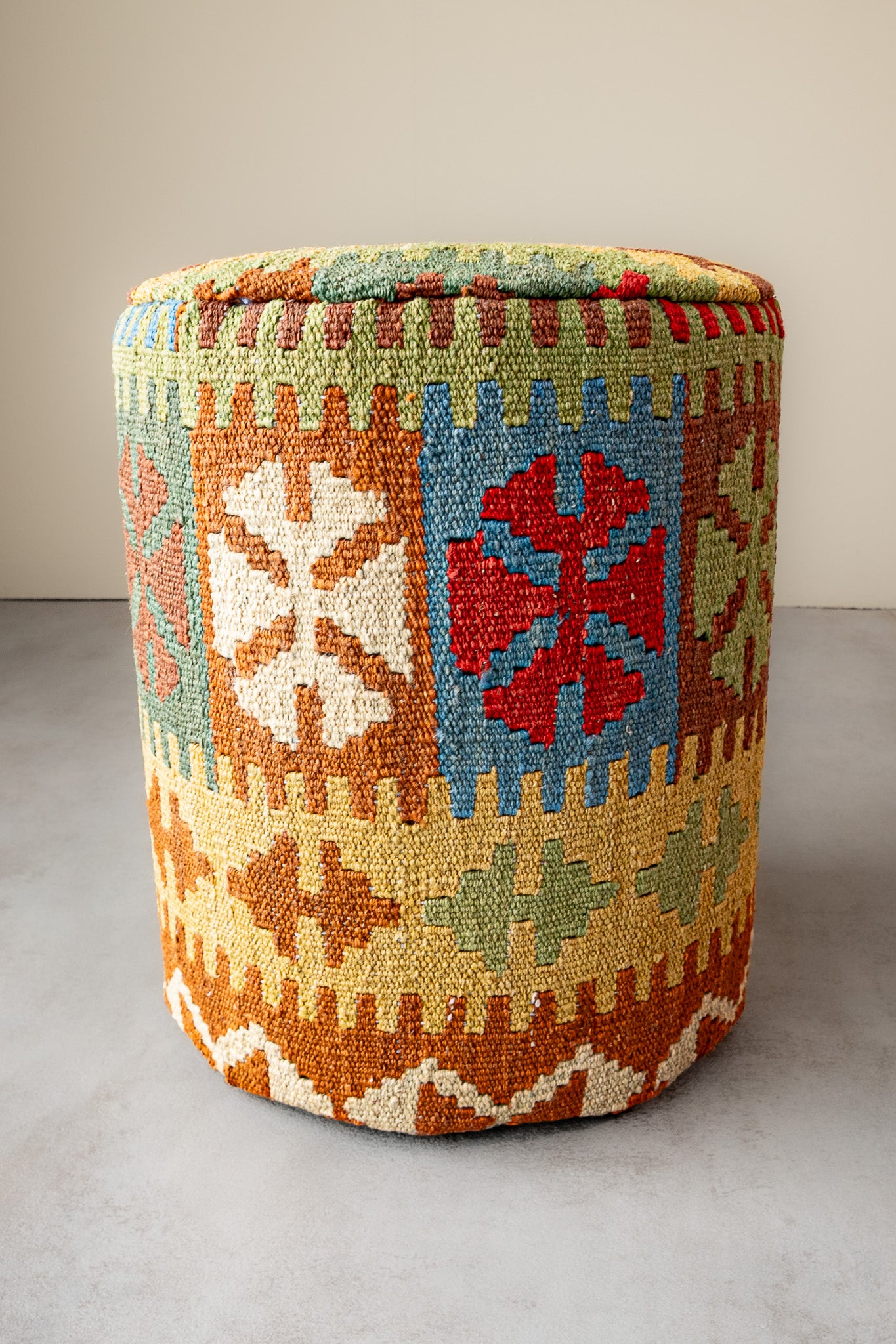 Pouf Rund Kilim Mai Mai - masse 37x42cm