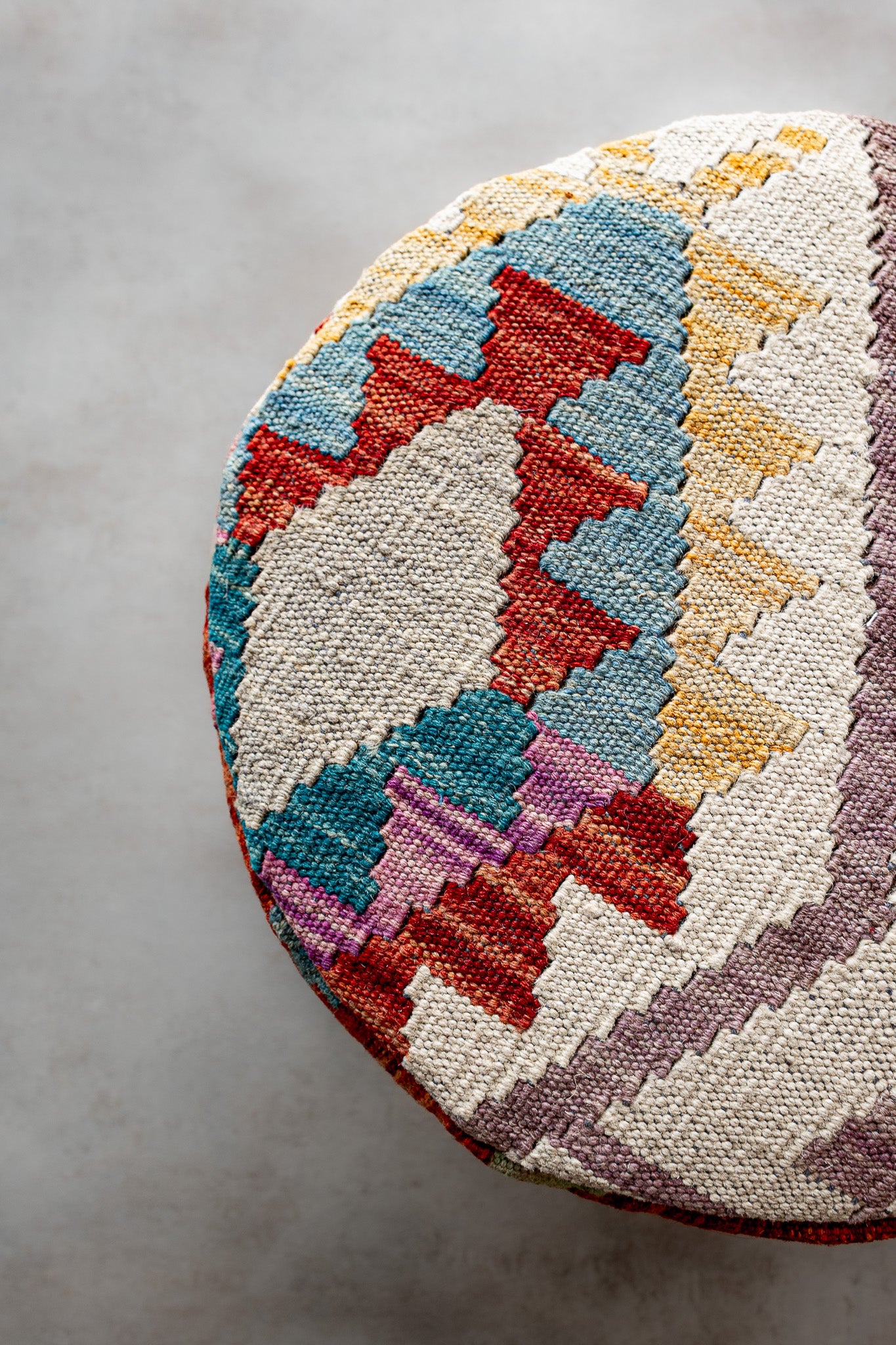 Pouf Rund Kilim Mai Mai - masse 37x42cm