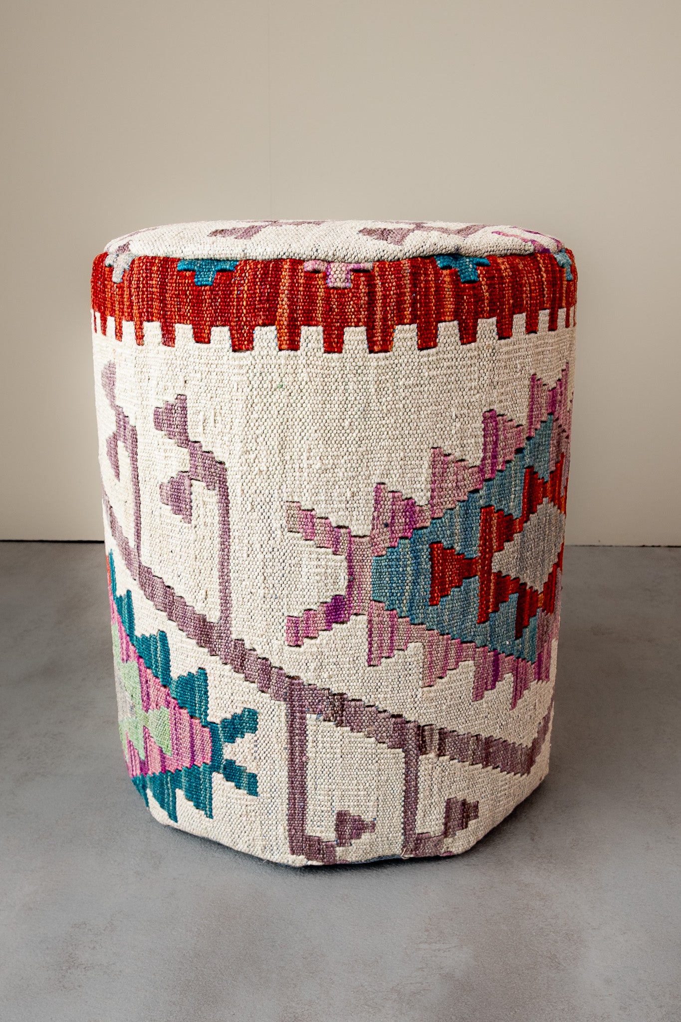 Pouf Rund Kilim Mai Mai - masse 37x42cm