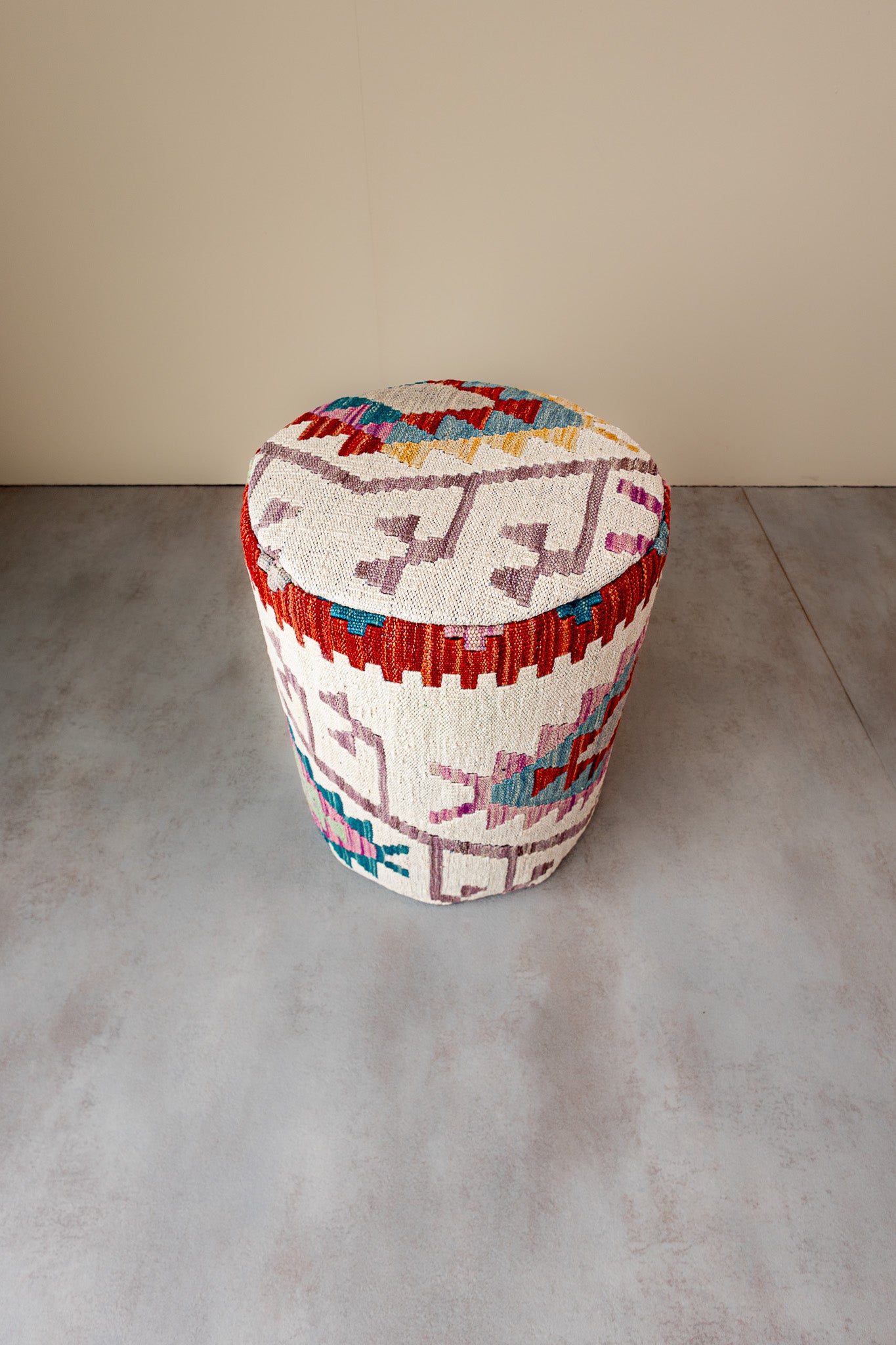 Pouf Rund Kilim Mai Mai - masse 37x42cm