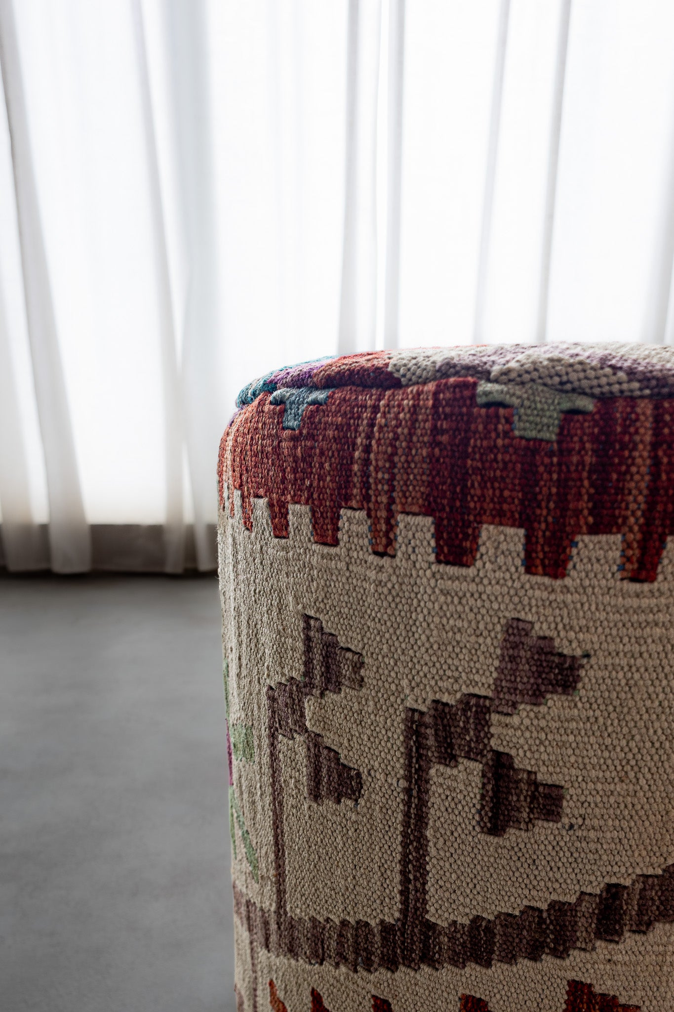 Pouf Rund Kilim Mai Mai - masse 37x42cm